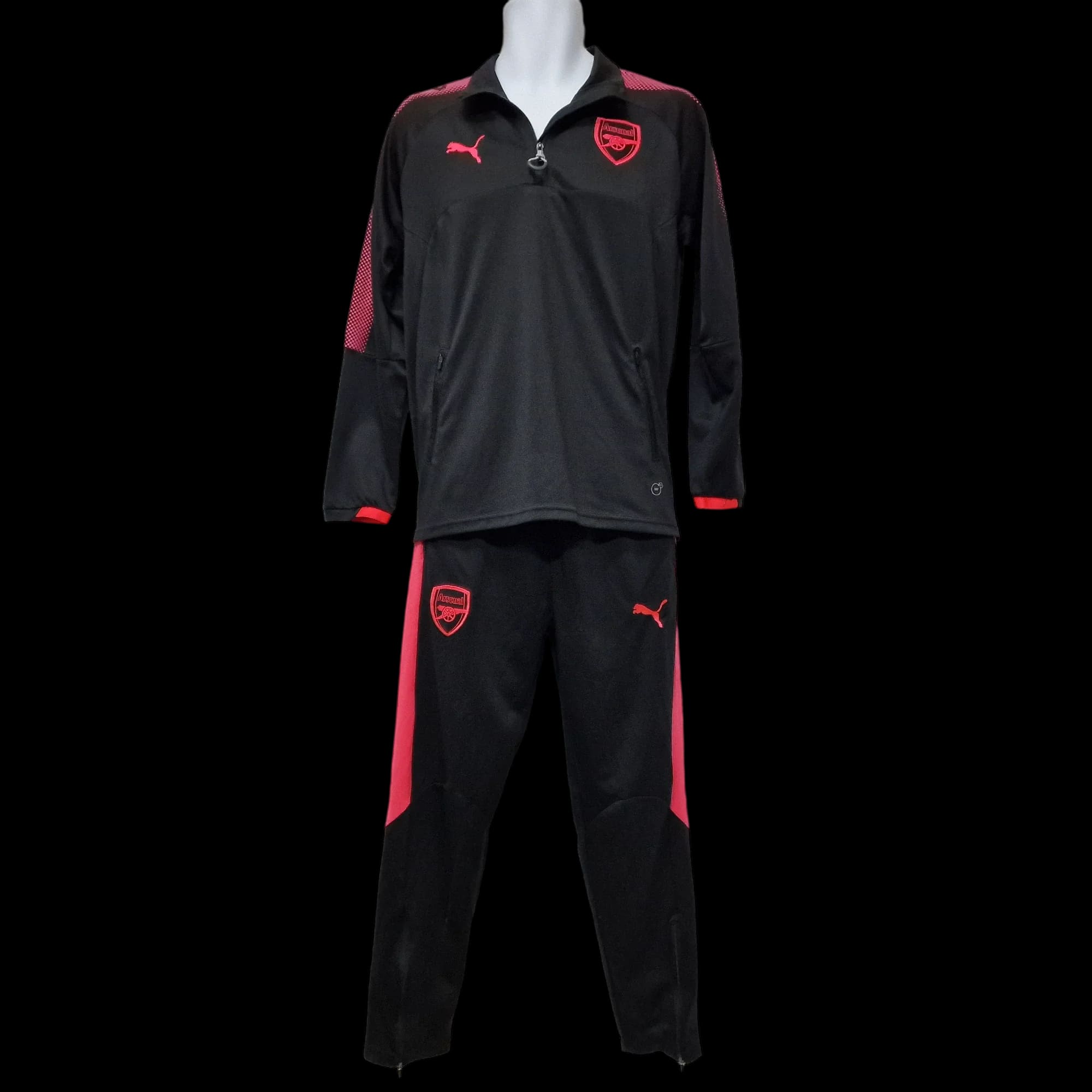 Tracksuit Bottoms Arsenal Black And Pink Tracksuit Arsenal