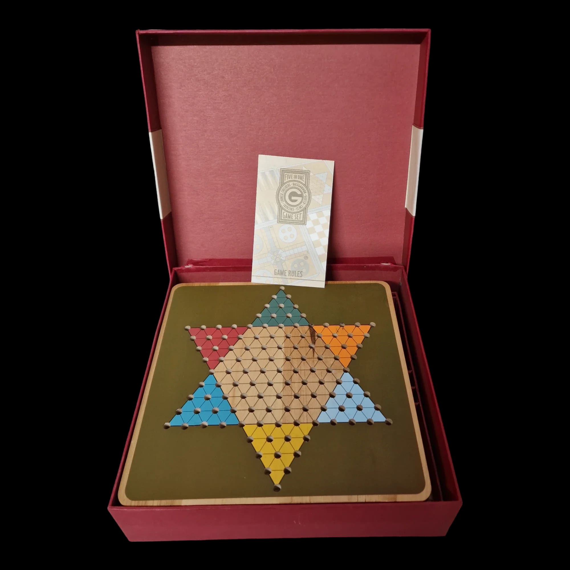 5 In 1 Boxed Wooden Board Game - Games - Loop NYC - 3 - 2761