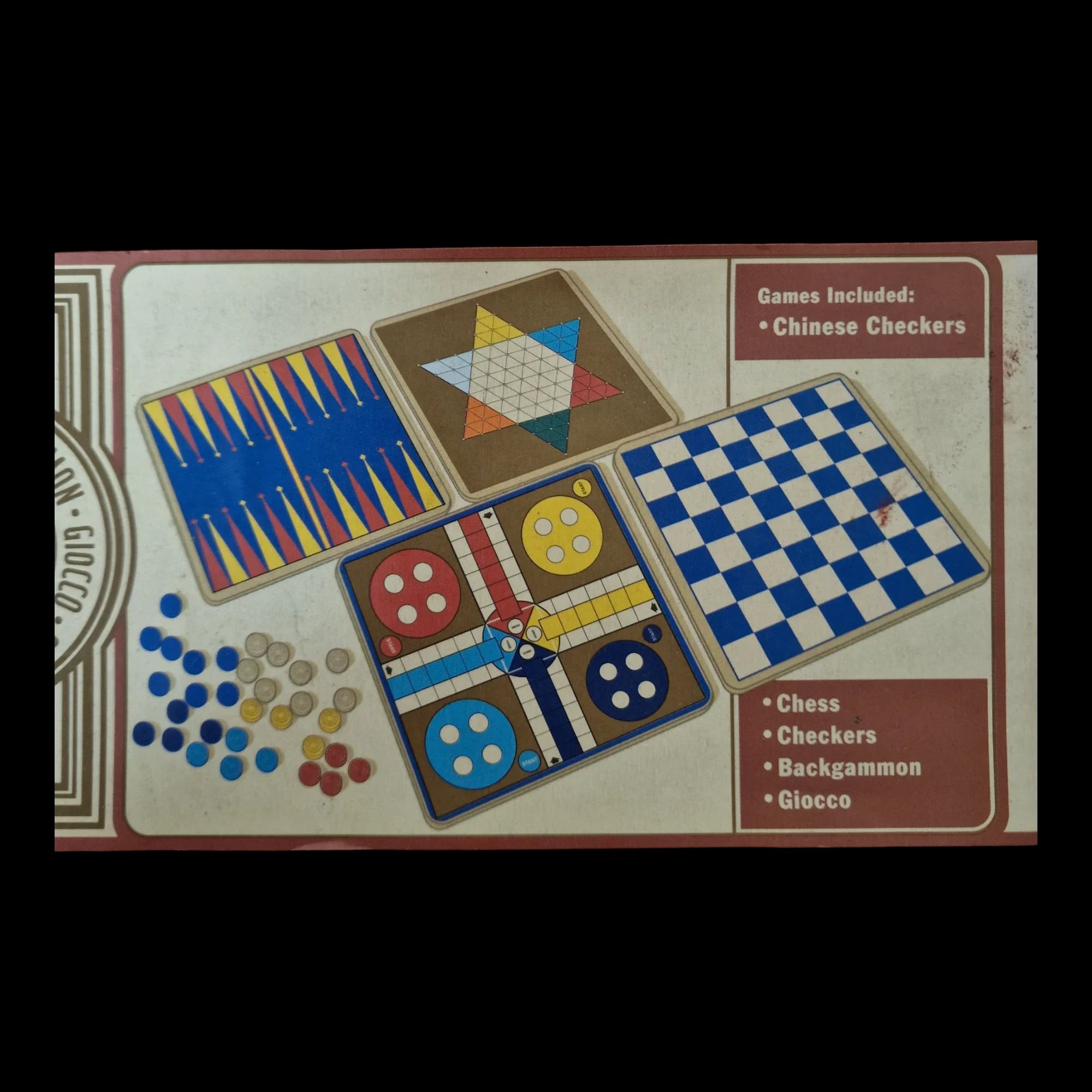 5 In 1 Boxed Wooden Board Game - Games - Loop NYC - 2 - 2761