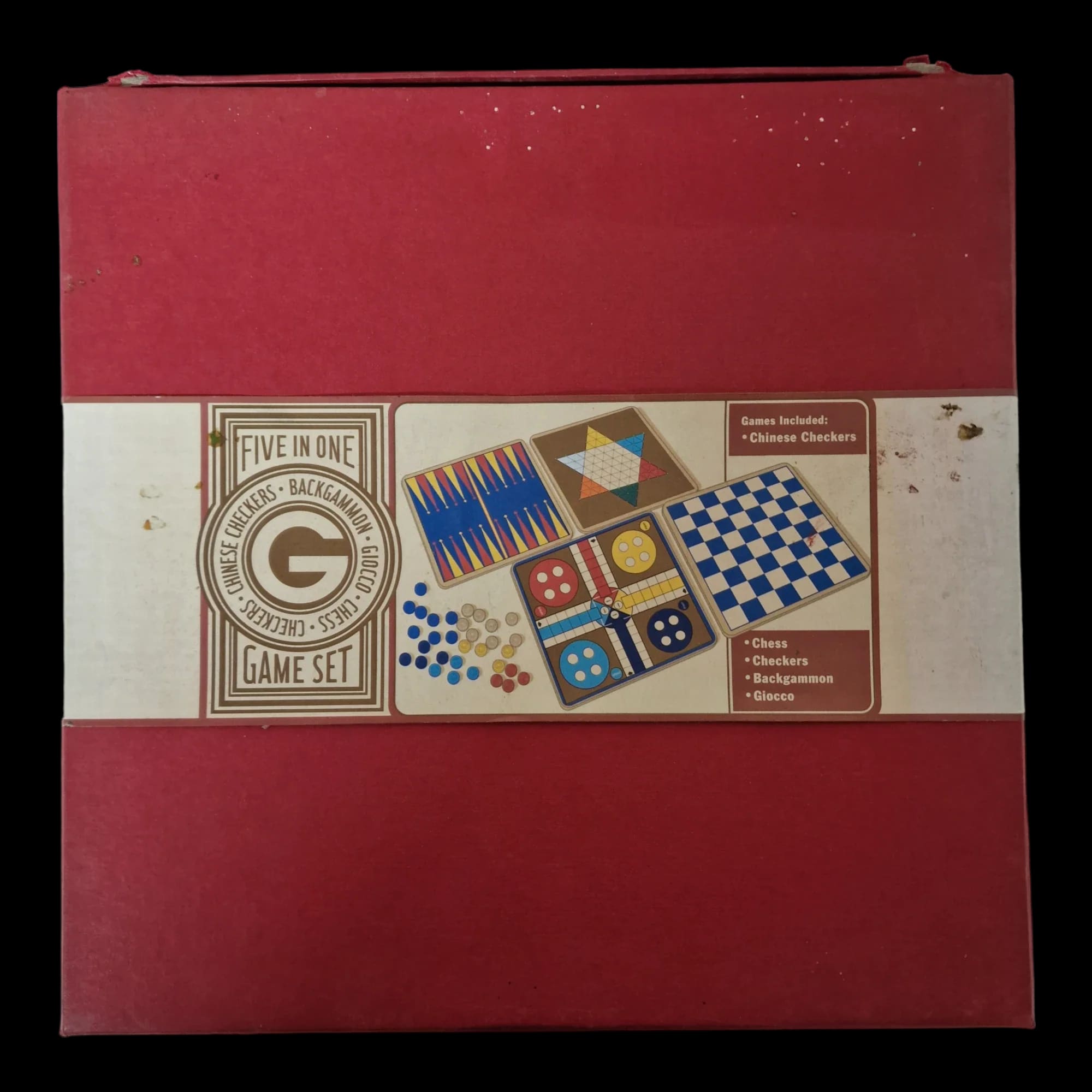 5 In 1 Boxed Wooden Board Game - Games - Loop NYC - 2761