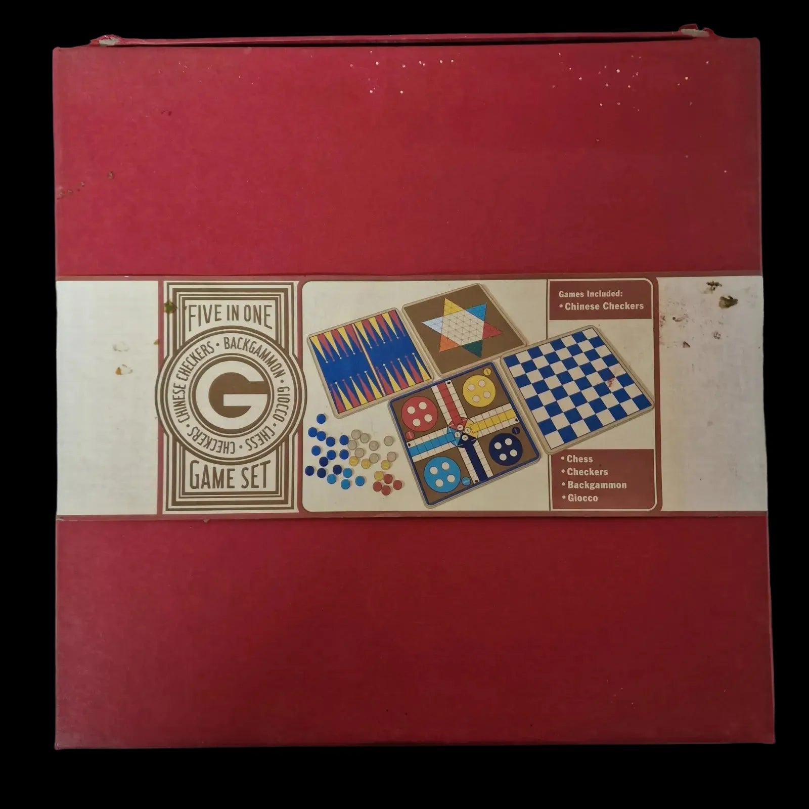 5 In 1 Boxed Wooden Board Game - Games - Loop NYC - 2761