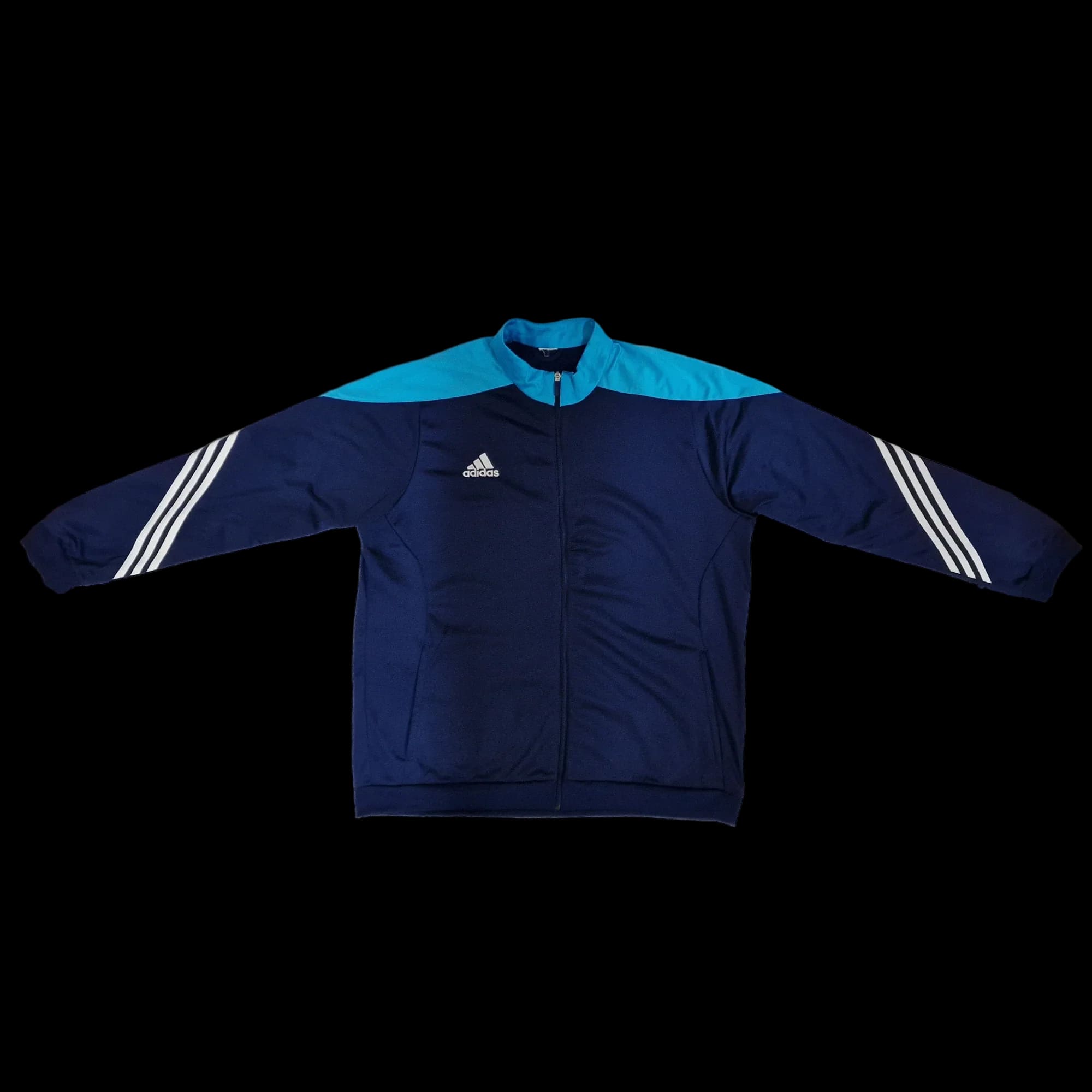 Adidas Blue Unisex Track Top Tracksuit Full Zip UK 2XL - 4