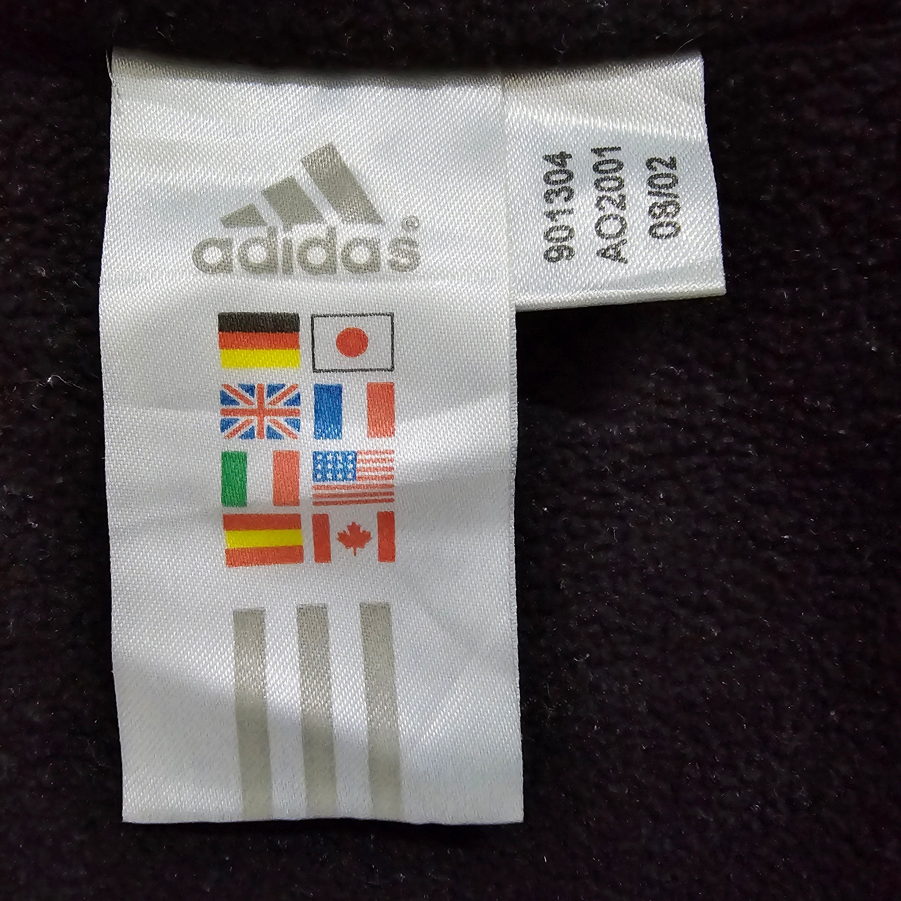 Adidas Unisex Grey Windbreaker Jacket UK Medium Vintage