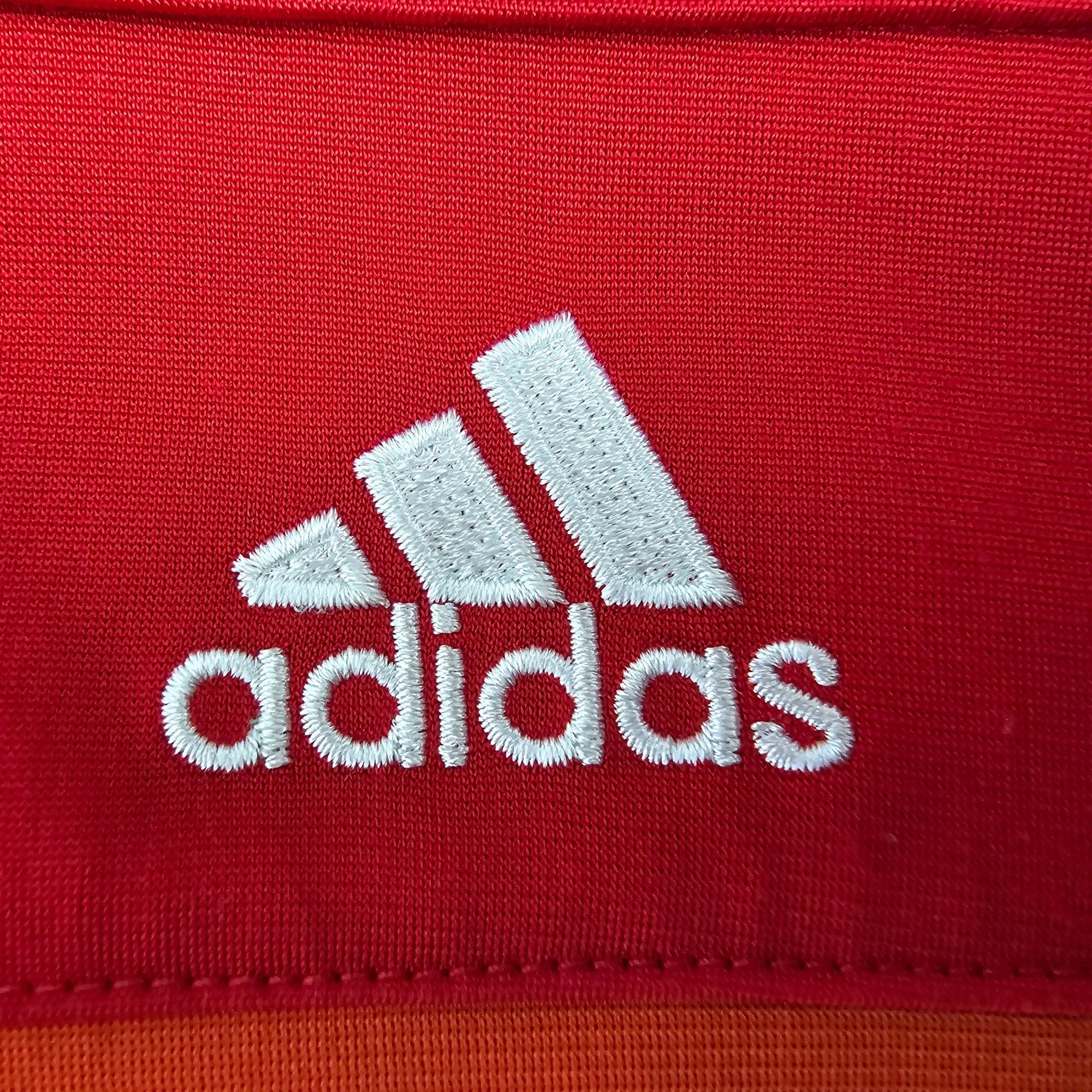 Adidas Unisex Red Orange Track Top Tracksuit Full Zip UK