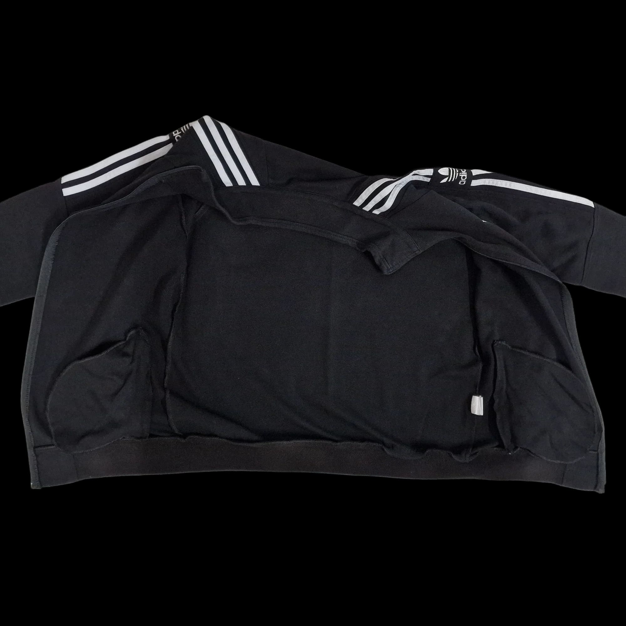 Adidas Unisex Track Top Tracksuit Full Zip Black UK 2XL - 6