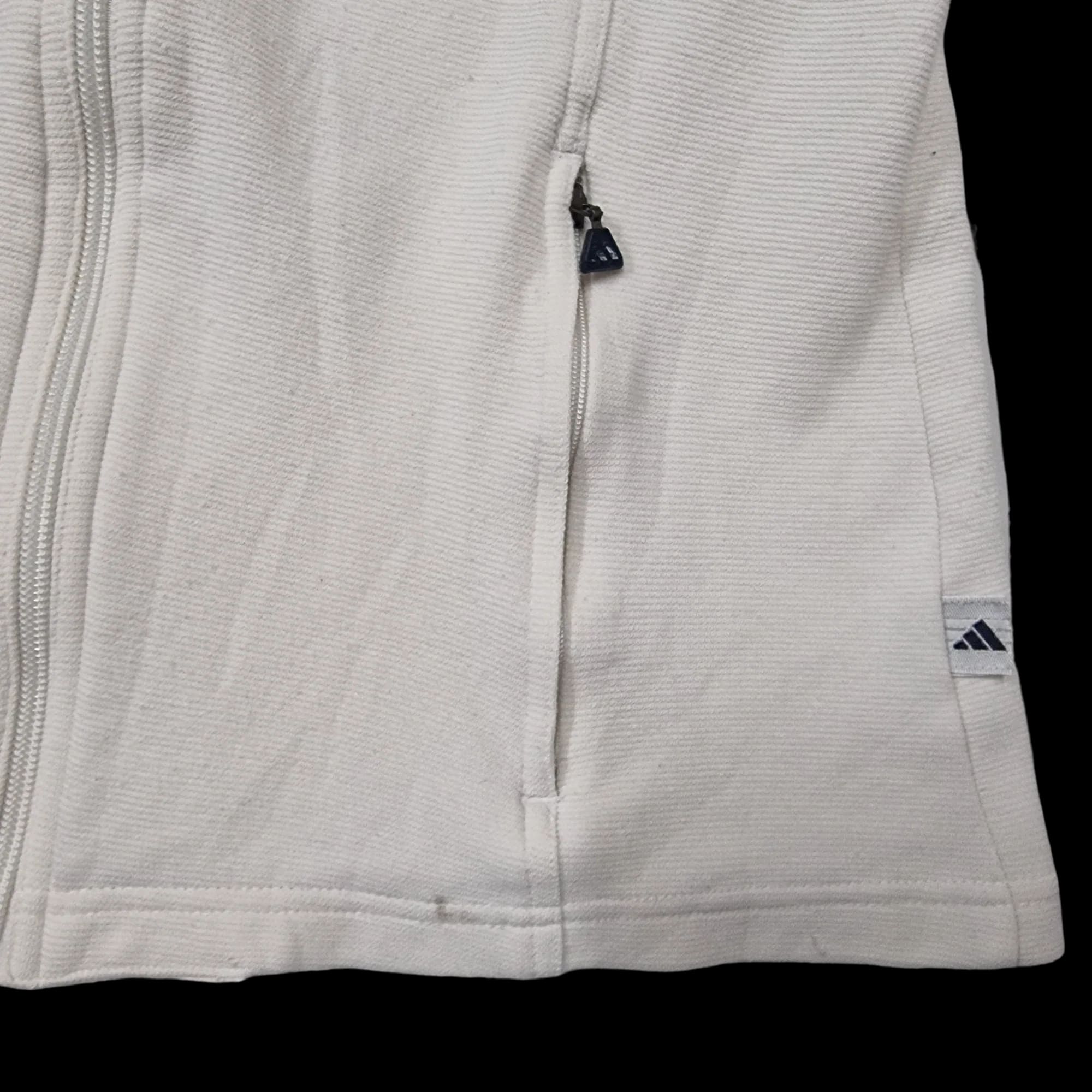 Adidas Womens White Track Top Tracksuit Full Zip UK 14