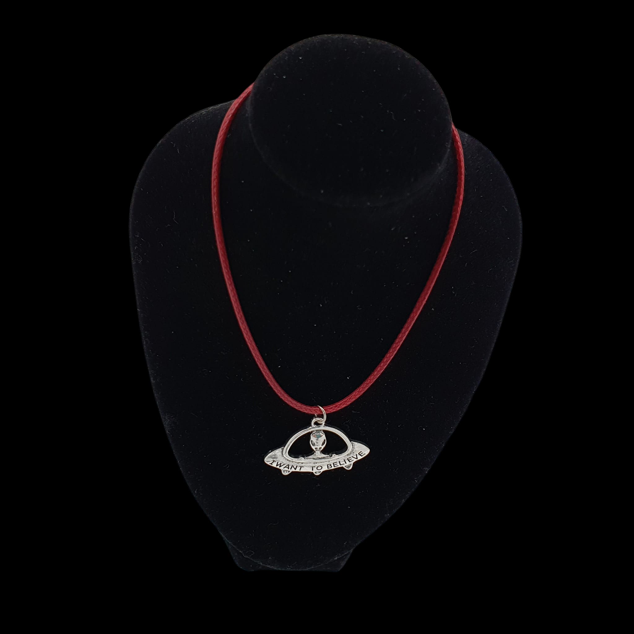 Alien Ufo Spaceship Necklace i Want To Believe Pendant