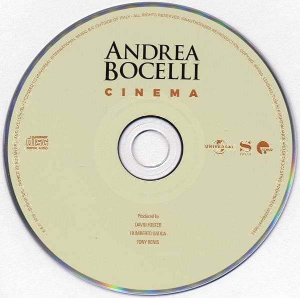 Andrea Bocelli - Cinema (cd Album) - Preloved - CD - Sugar