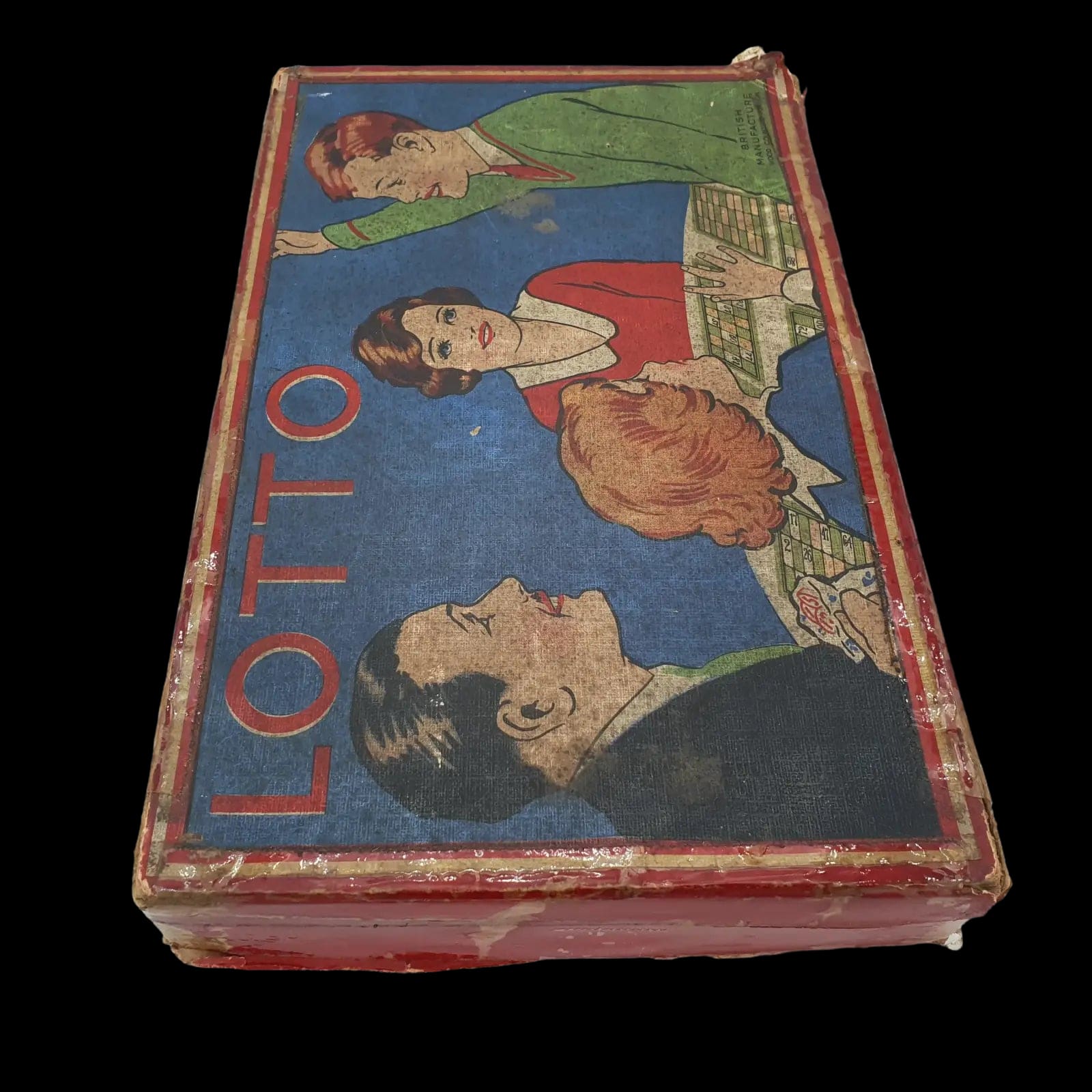 Antique Spears Games Wood Counters Foreign Lotto Boxed