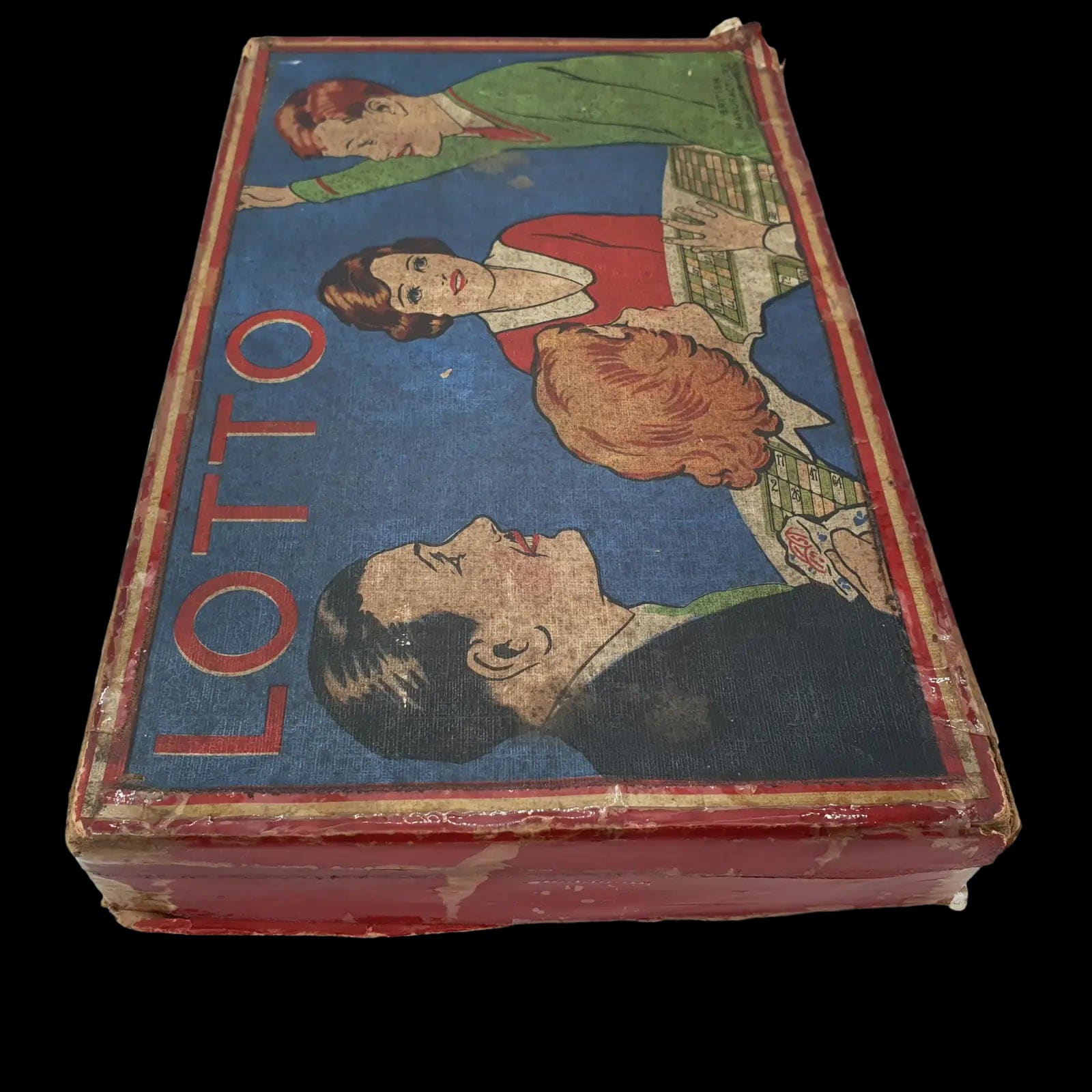 Antique Spears Games Wood Counters Foreign Lotto Boxed