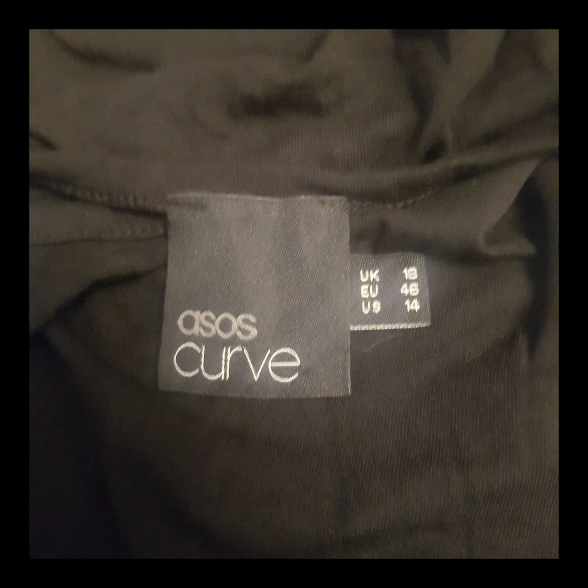 Asos Curve Sleeveless Black Blue White Dress Uk 18