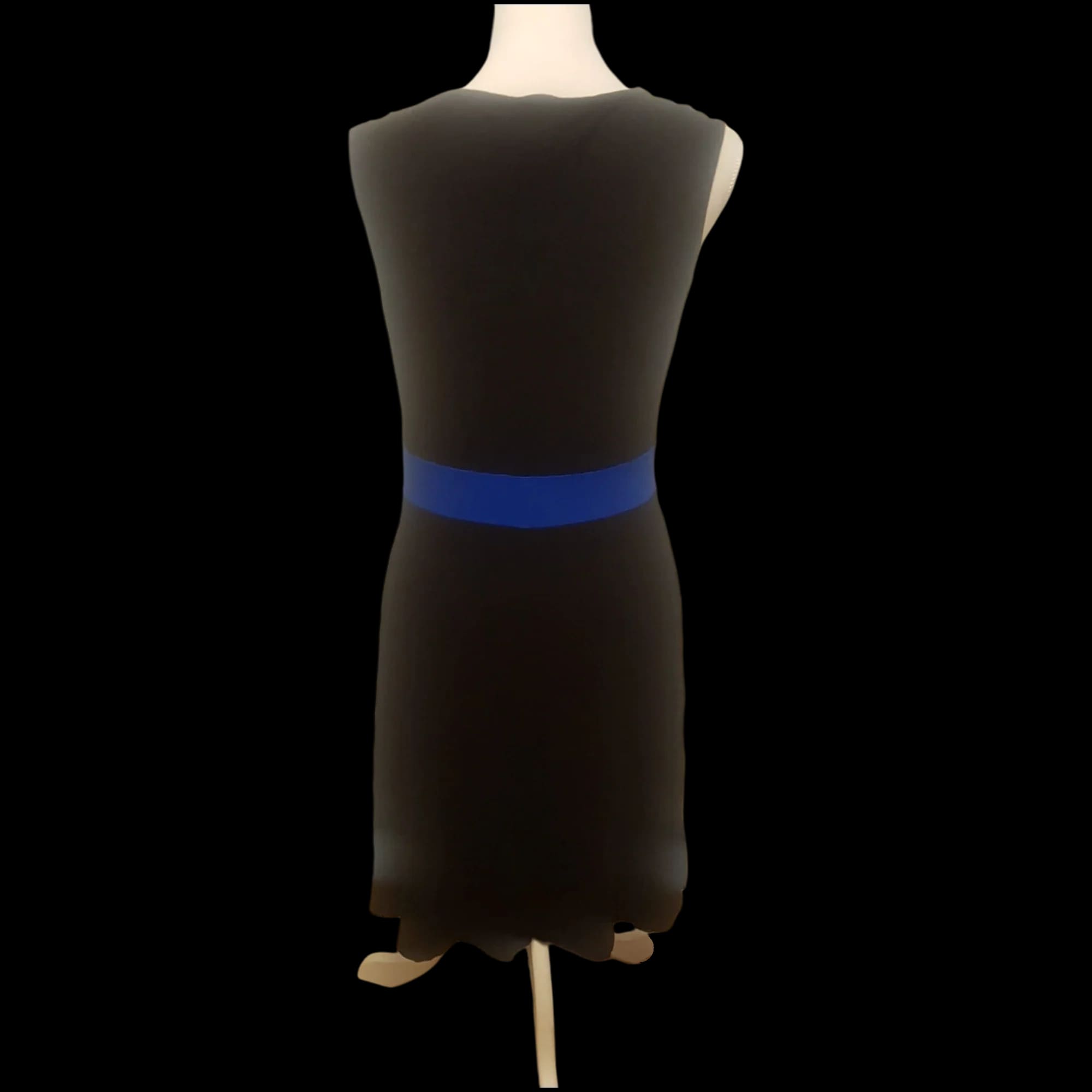 Asos Curve Sleeveless Black Blue White Dress Uk 18