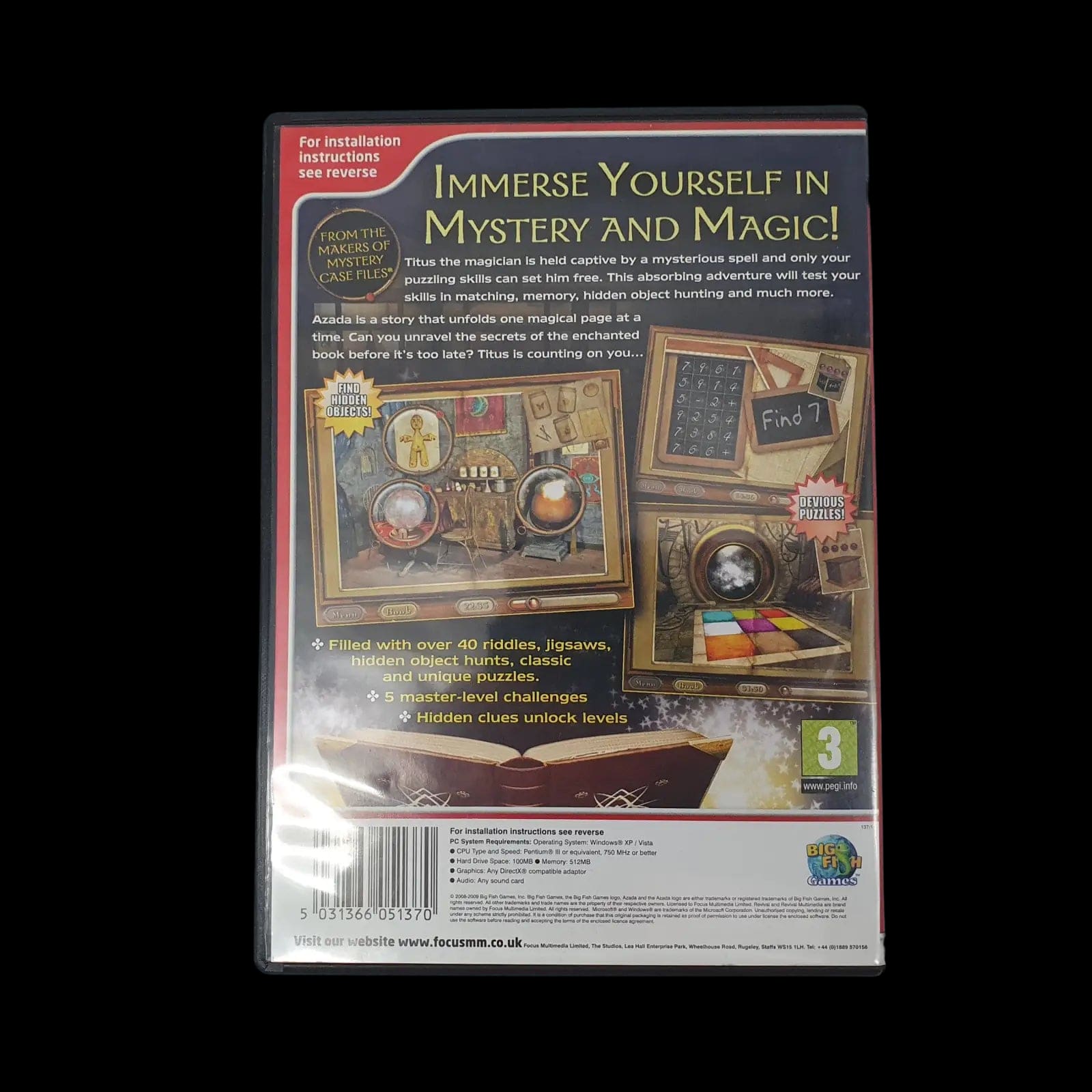 Azada Pc Big Fish Games 2009 Video Game - 2 - 2442