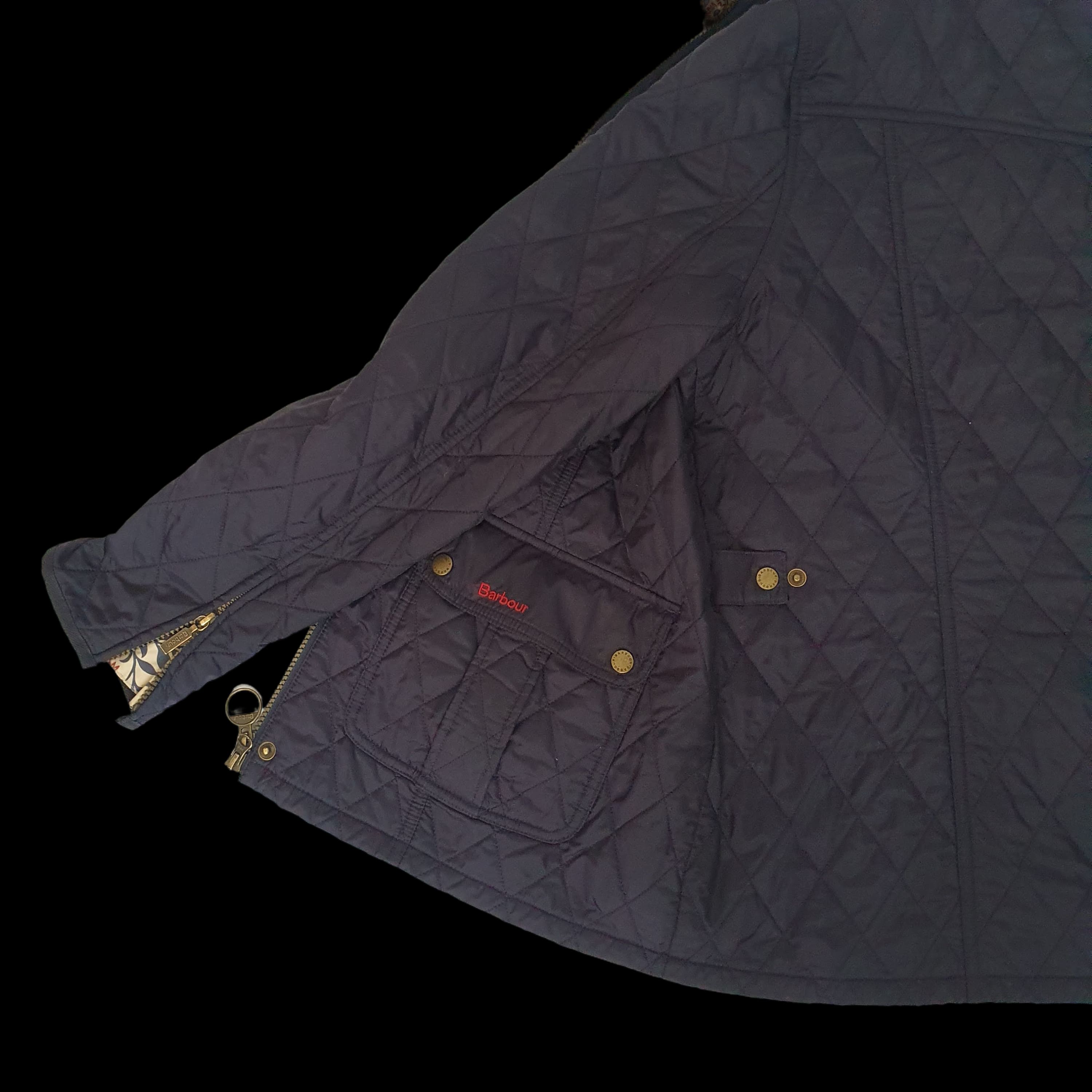 Barbour Womens Blue Quilted Utility Jacket - Morris &