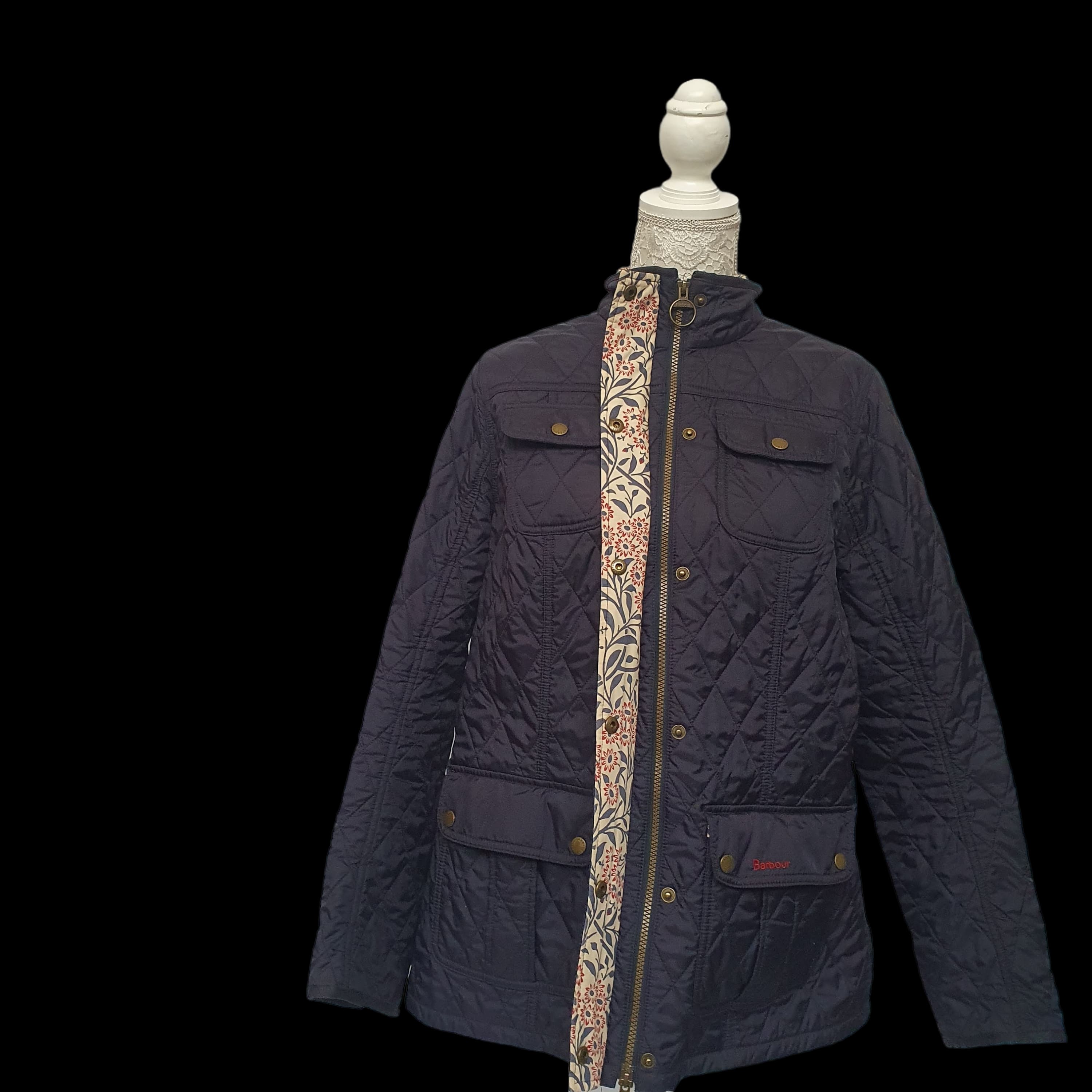 Barbour Womens Blue Quilted Utility Jacket - Morris &