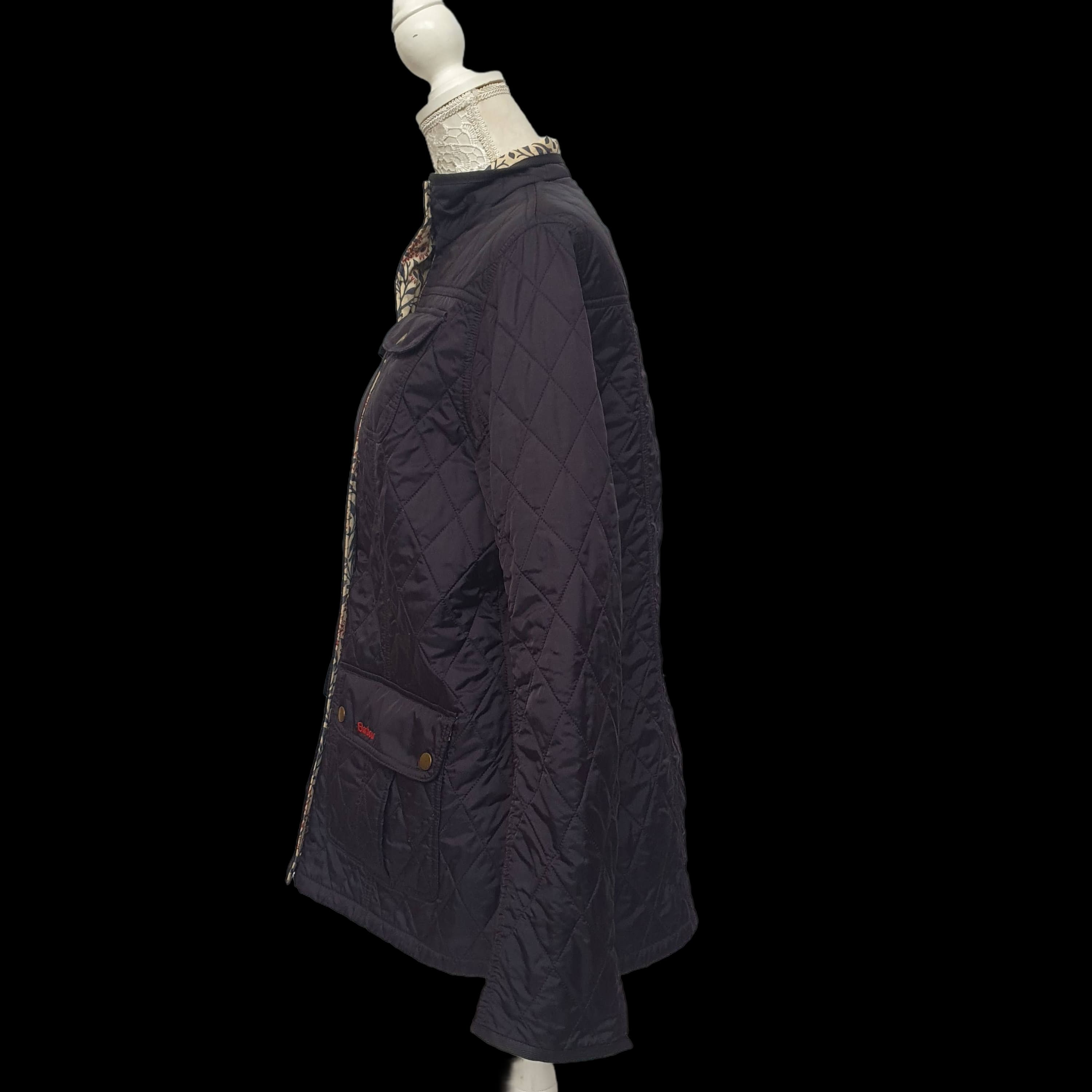 Barbour Womens Blue Quilted Utility Jacket - Morris &