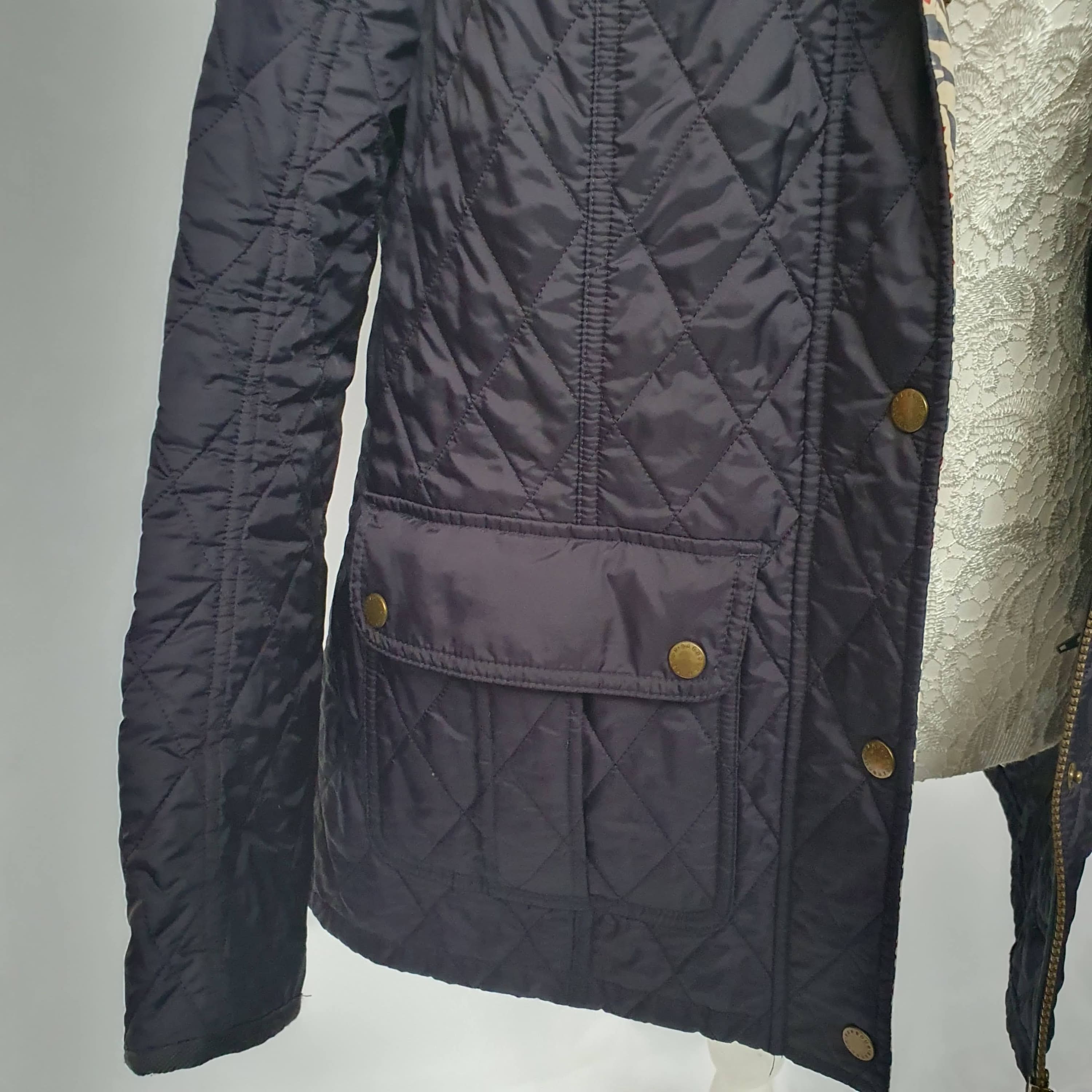 Barbour Womens Blue Quilted Utility Jacket - Morris &