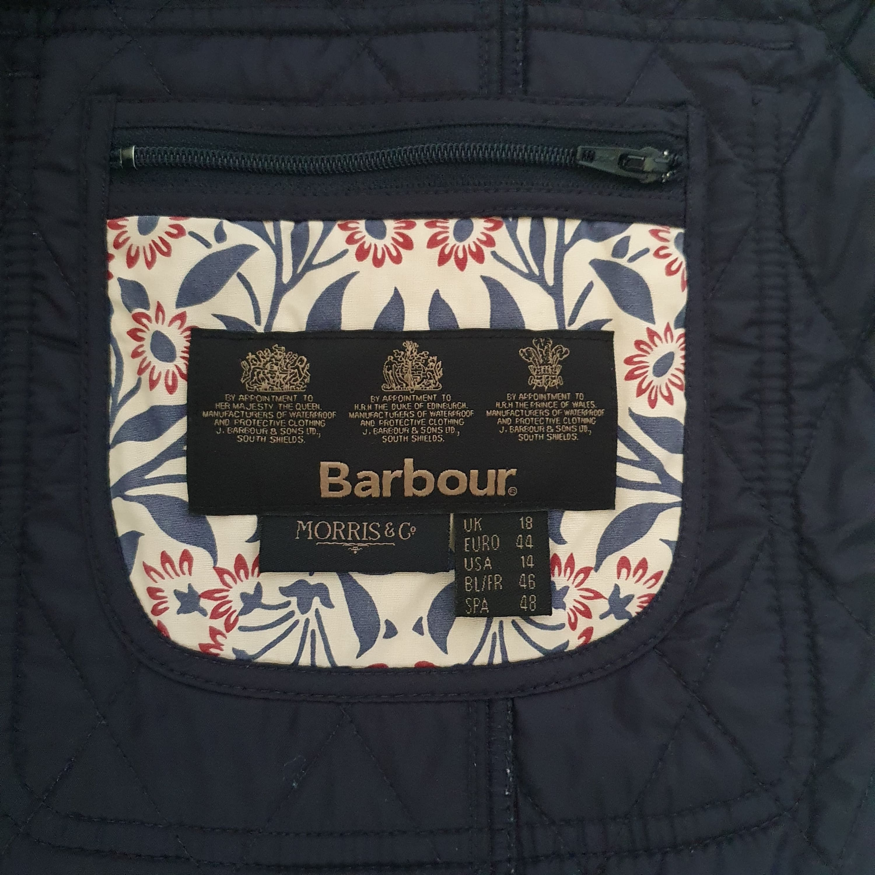 Barbour Womens Blue Quilted Utility Jacket - Morris &