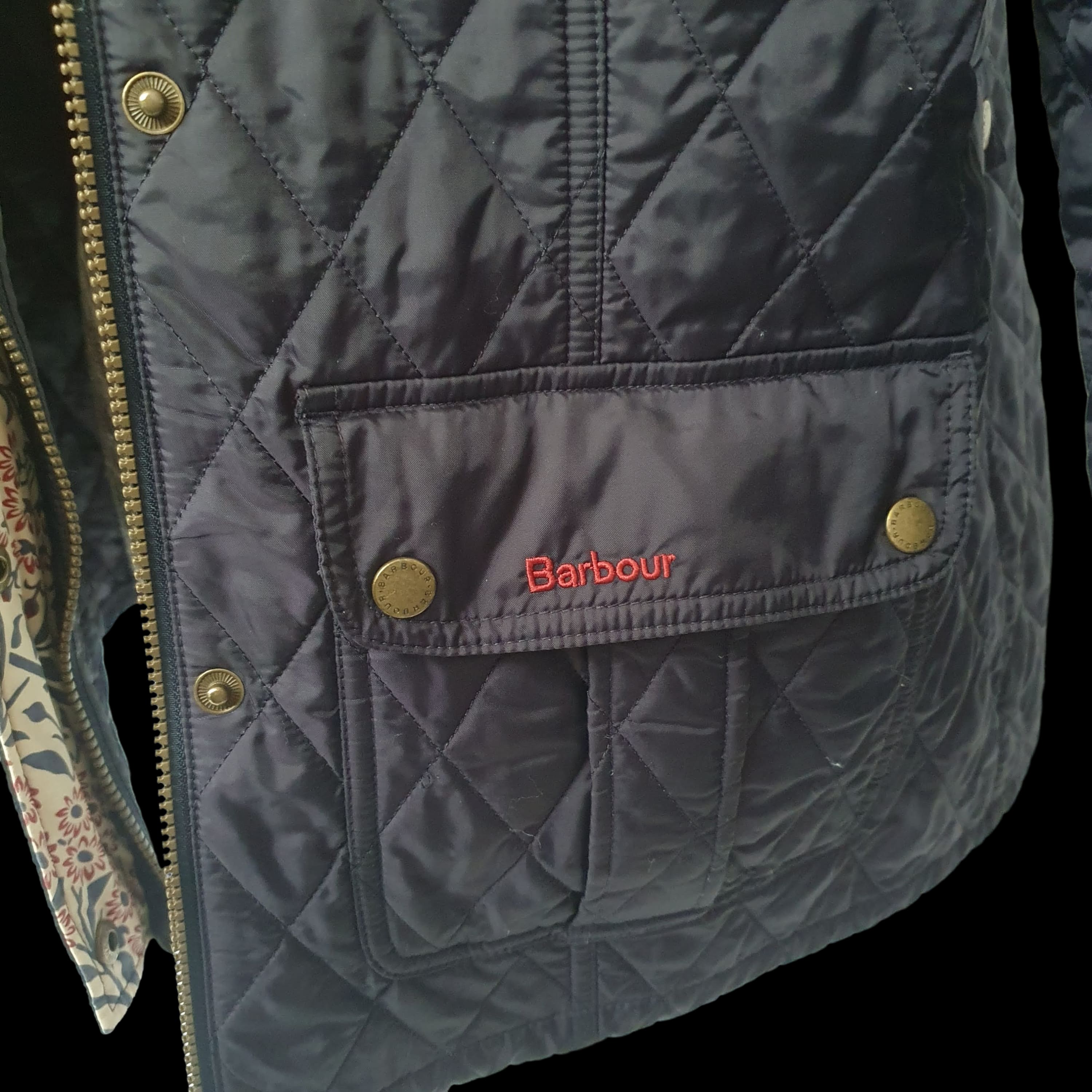 Barbour Womens Blue Quilted Utility Jacket - Morris &