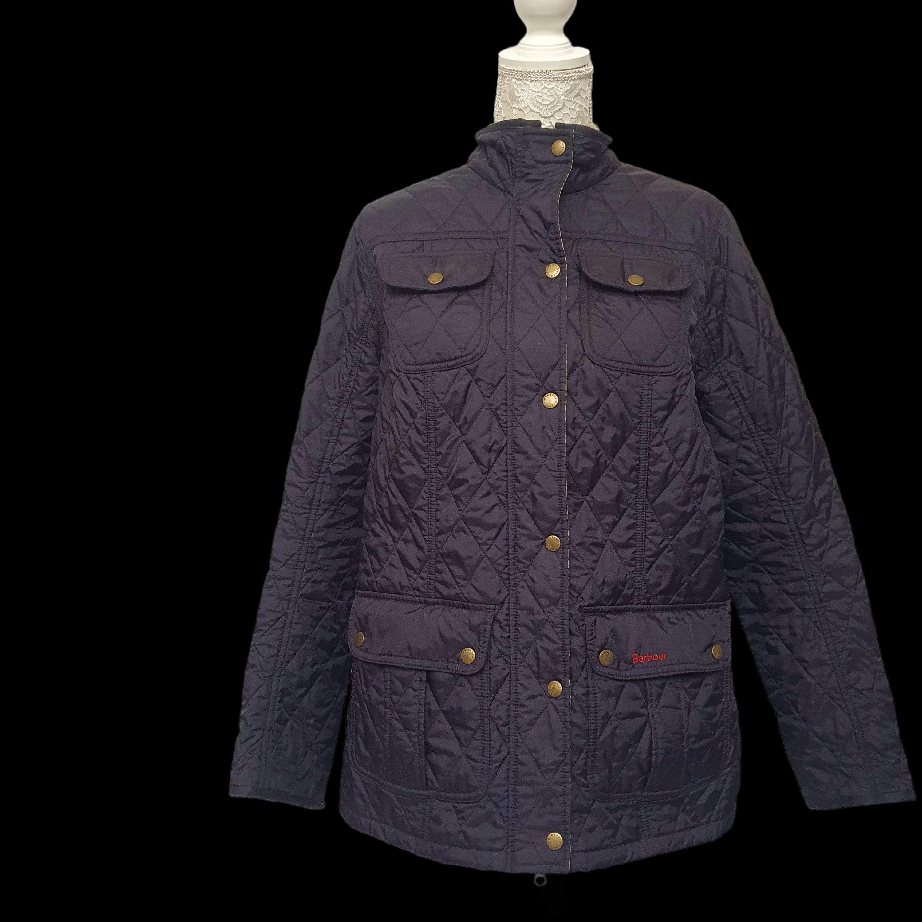 Barbour Womens Blue Quilted Utility Jacket - Morris &