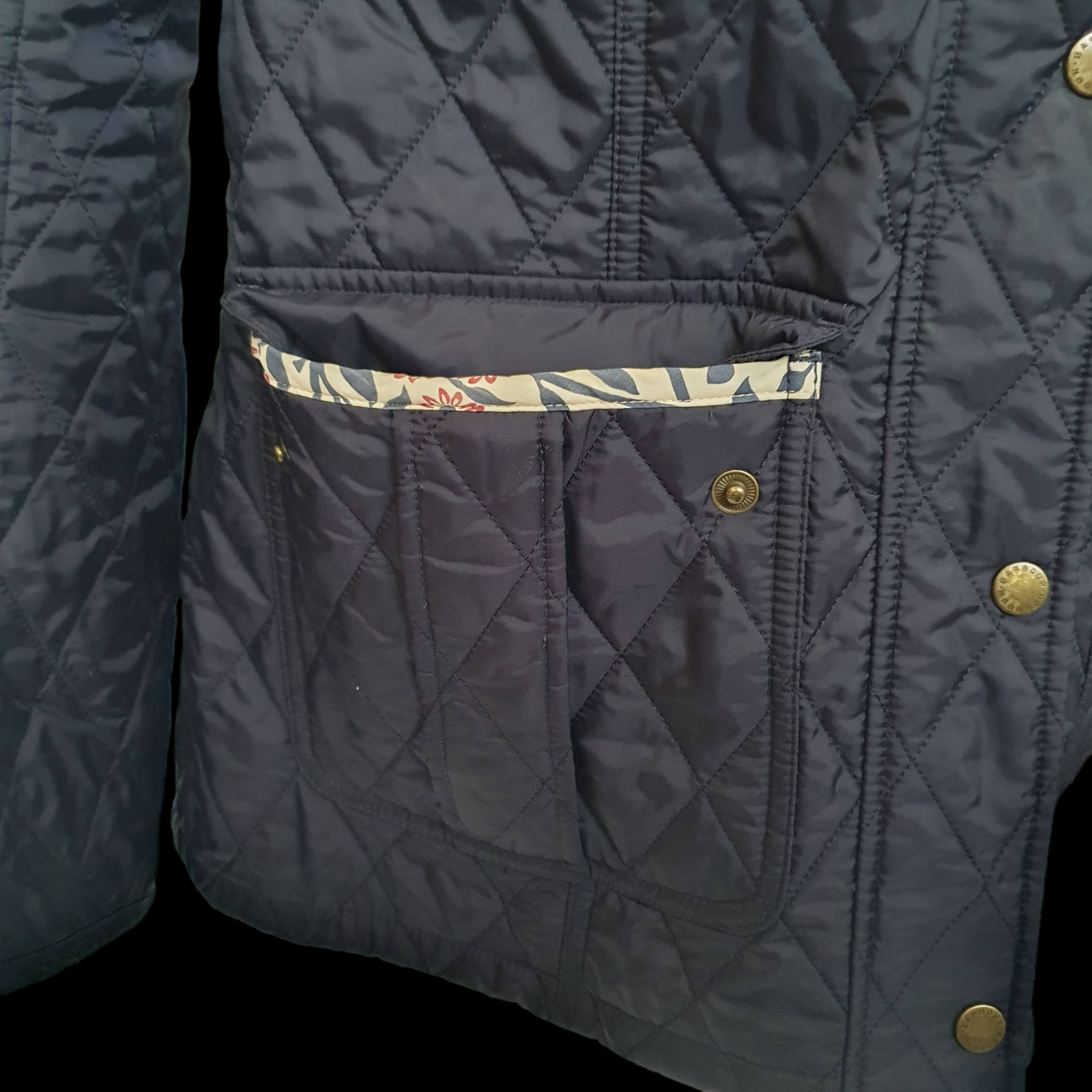 Barbour Womens Blue Quilted Utility Jacket - Morris &