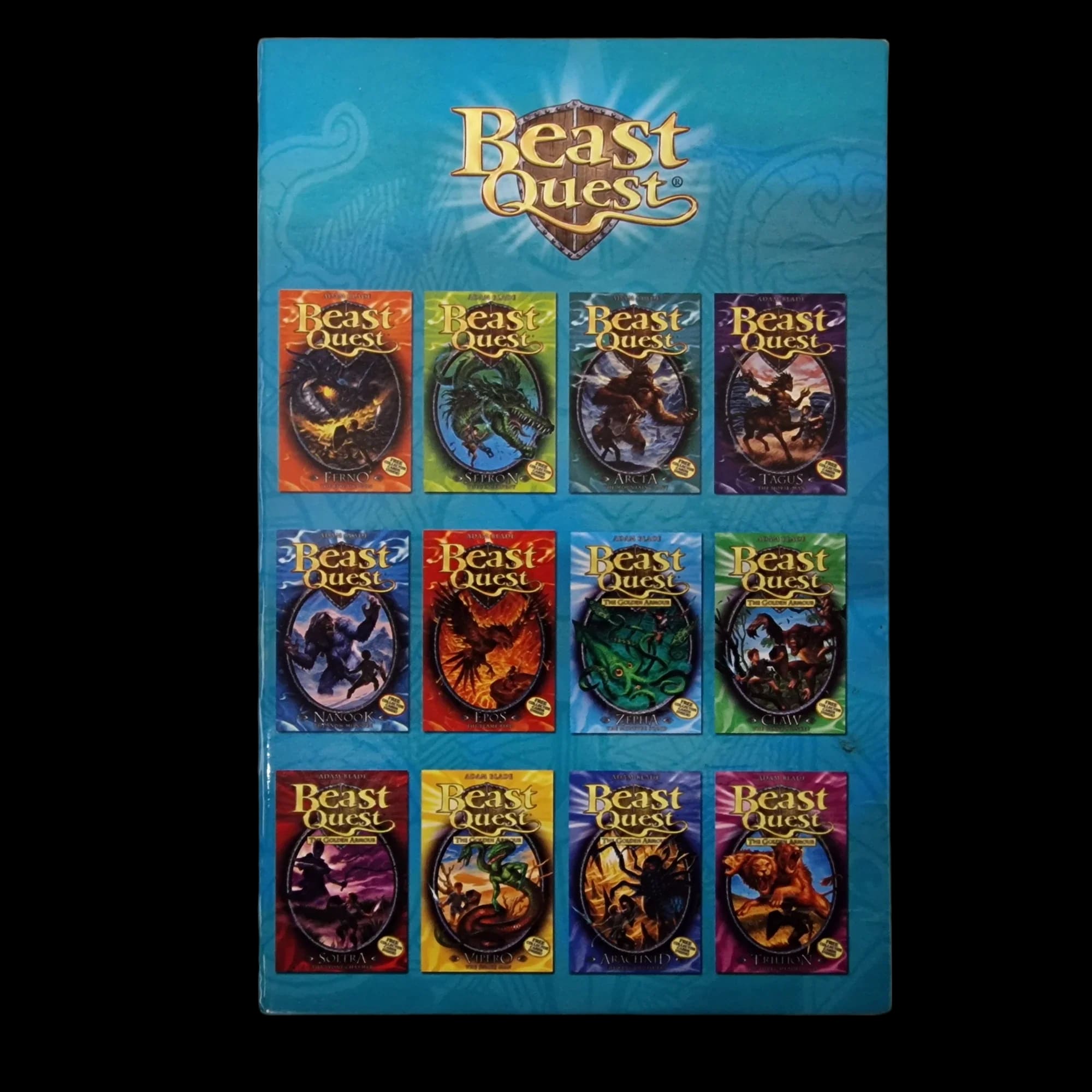 Beast Quest The Golden Amour collection Boos 1 - 12 Adam