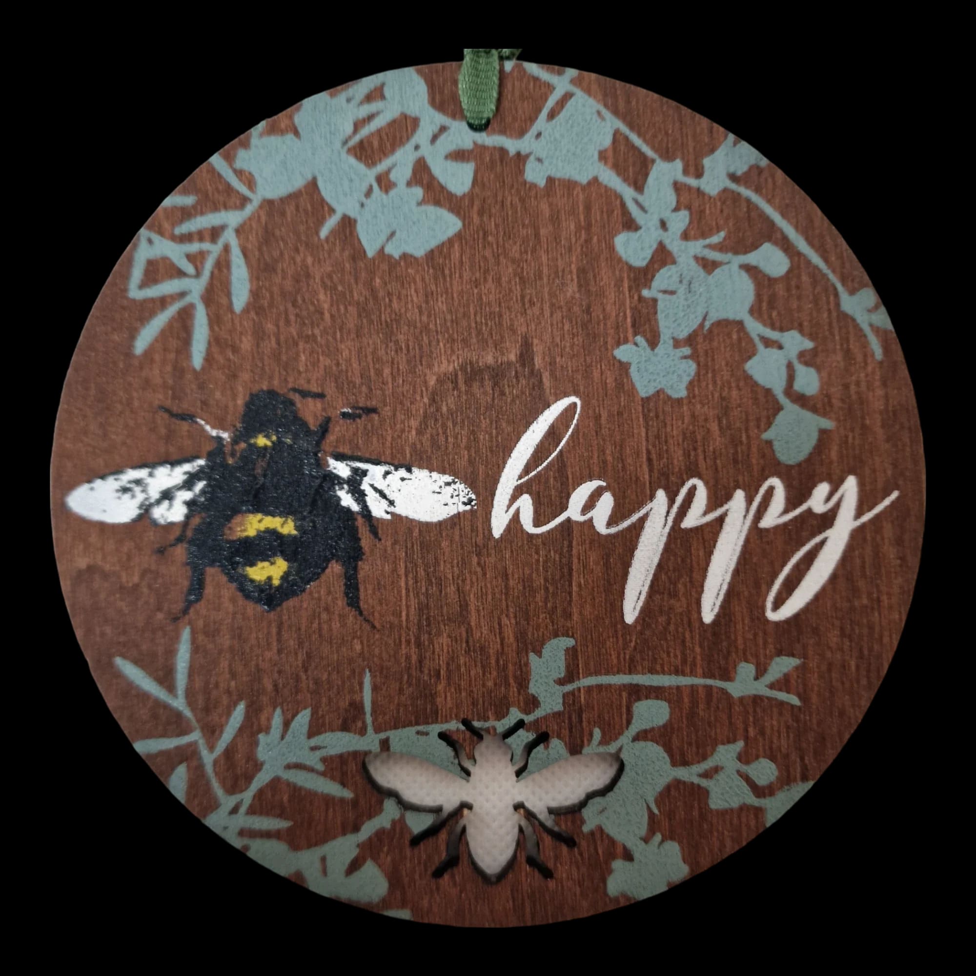 Bee Happy Wooden Sign Wall Art - Unbranded - 2 - 1308