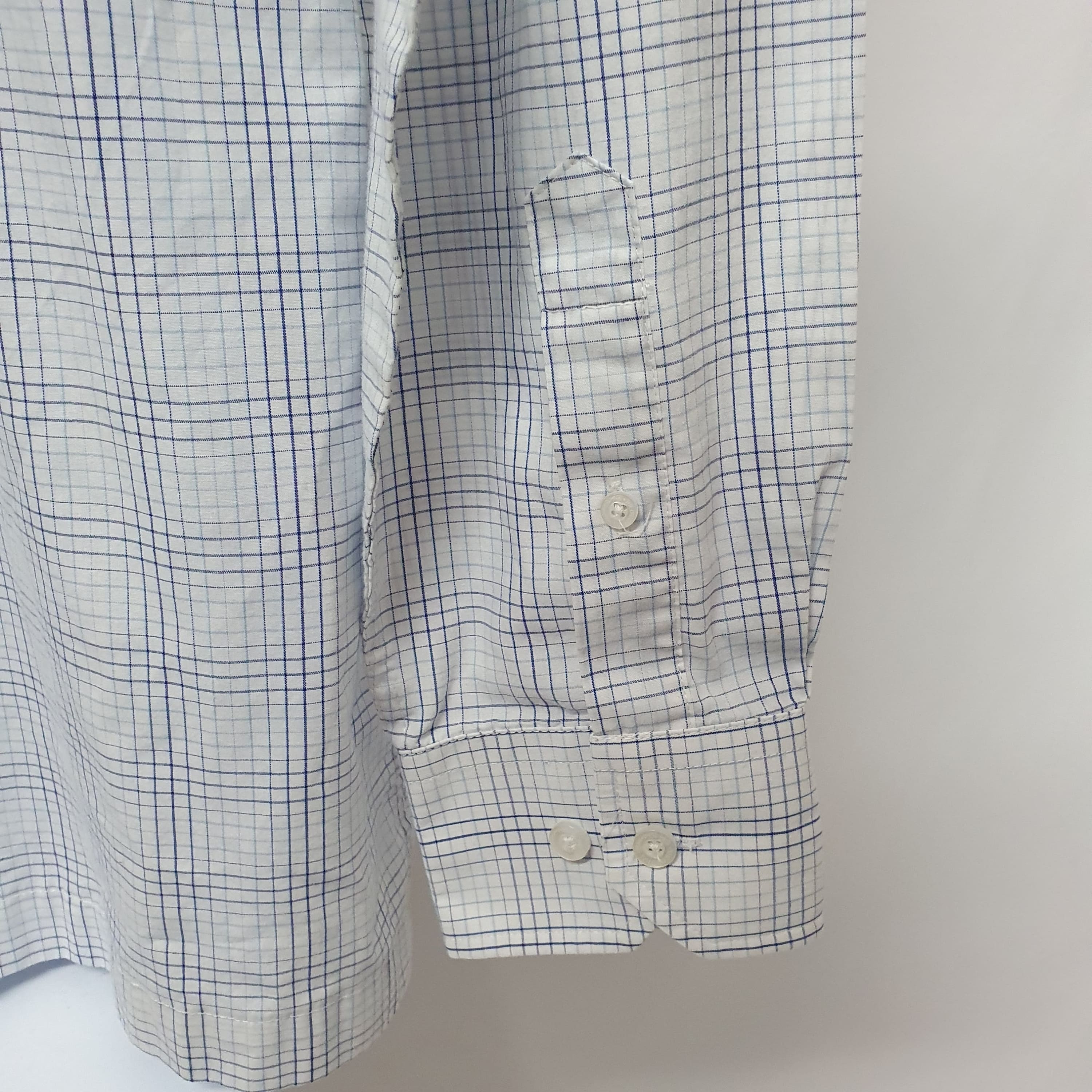 Ben Sherman Blue Check Mens Shirt - Long Sleeve Button Down