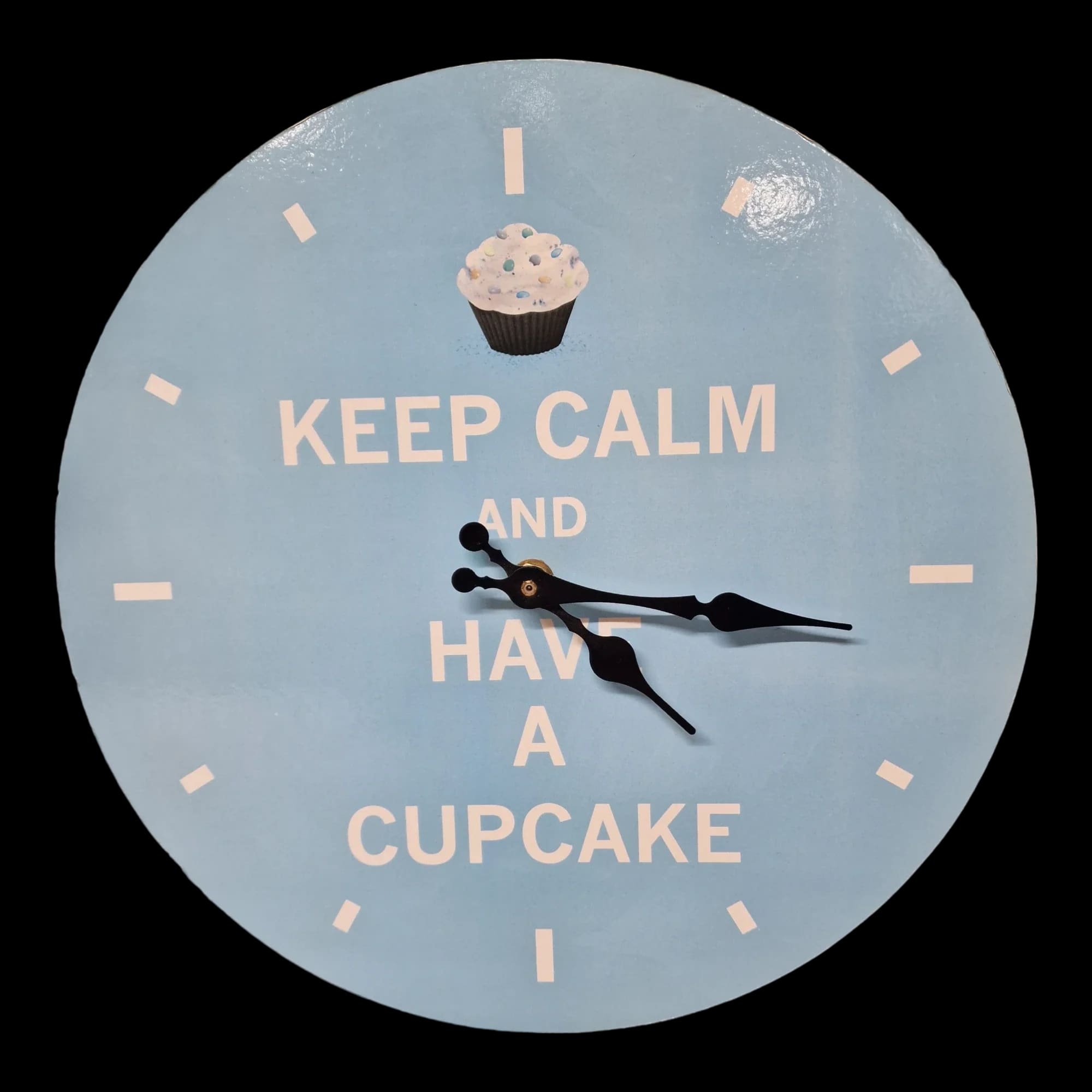 Blue Kitchen Wall Clock Cupcake Design - Unbranded - 1