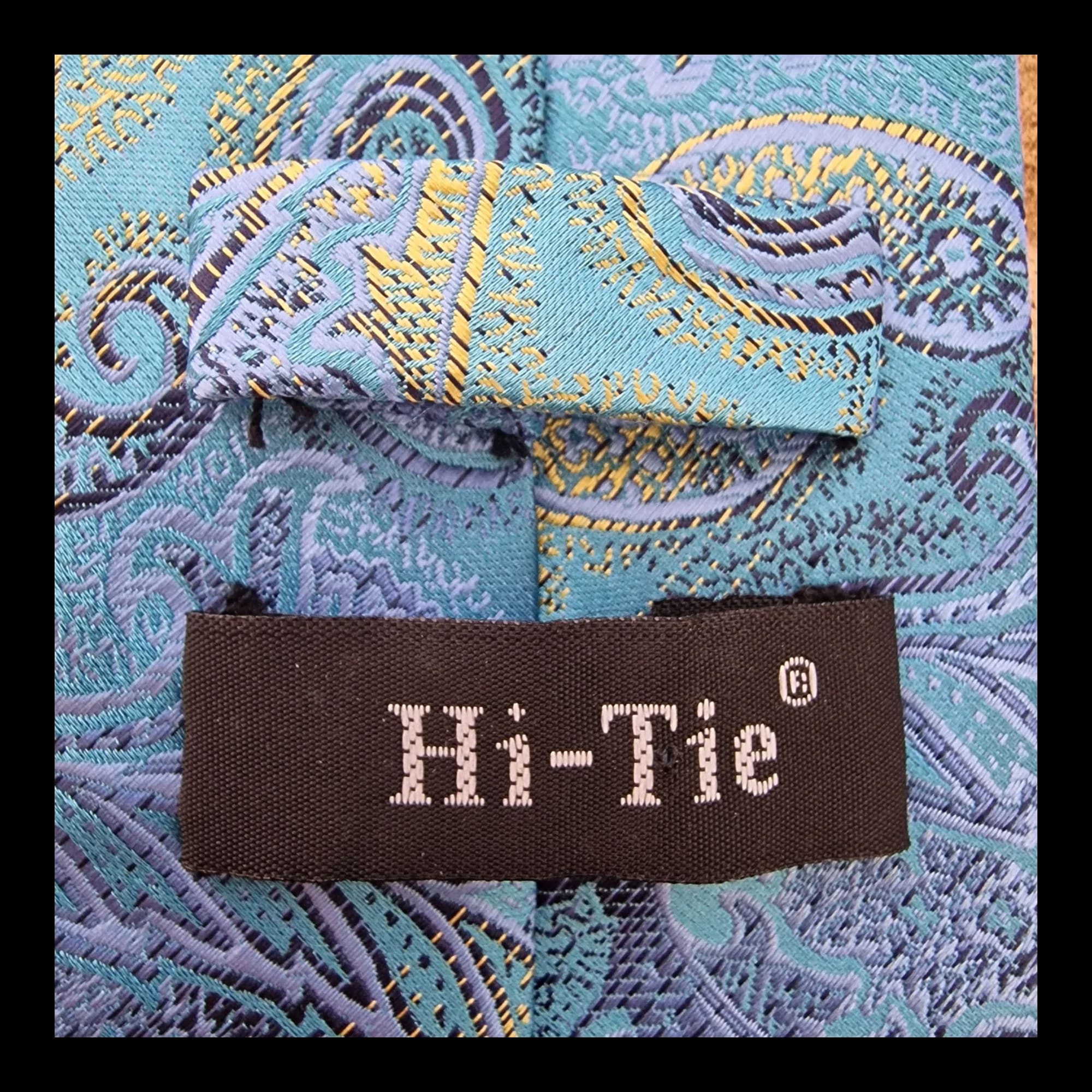 Blue Paisley Italian Silk Necktie - Ties - HI-TIE - 3 - 2859