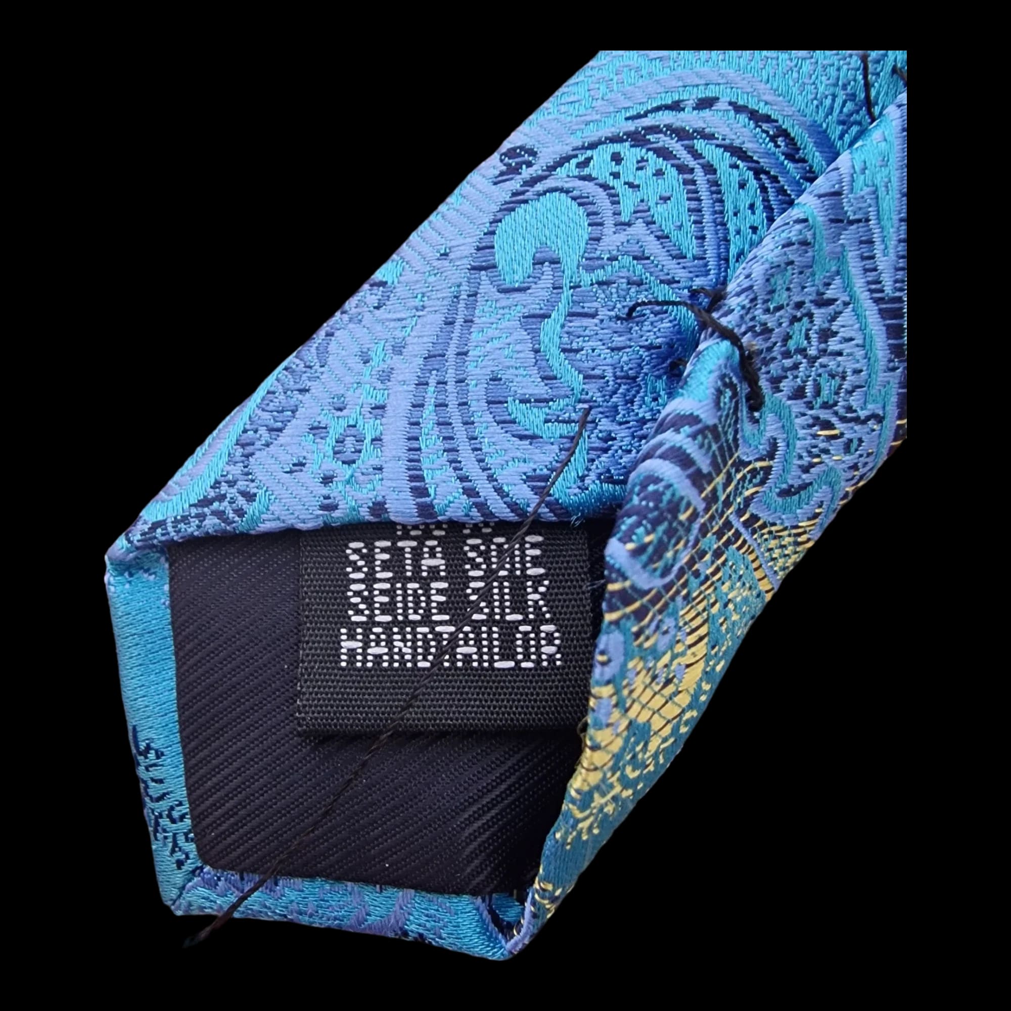 Blue Paisley Italian Silk Necktie - Ties - HI-TIE - 4 - 2859