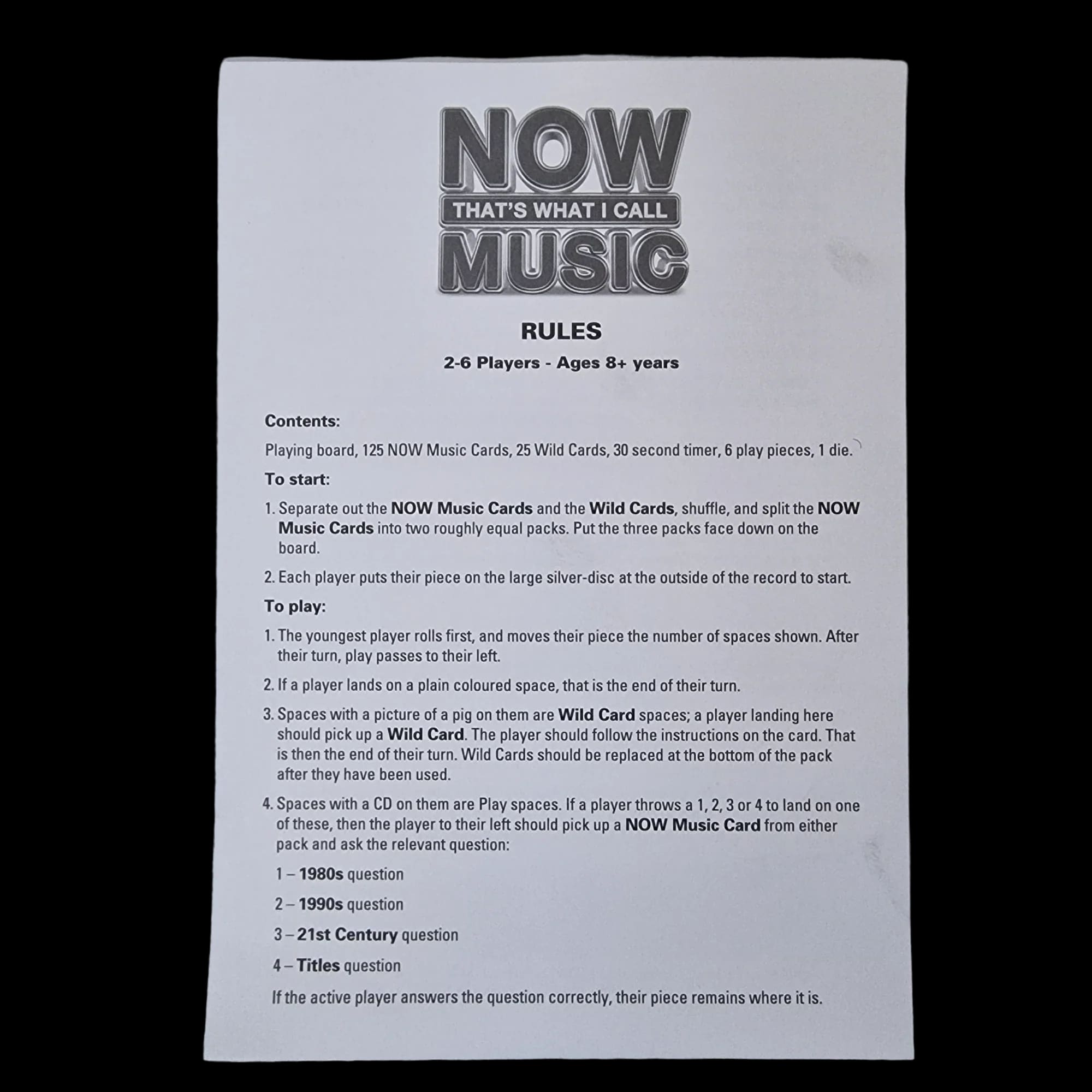 Boxed Now Thats What i Call Music Trivia Board Game - Games