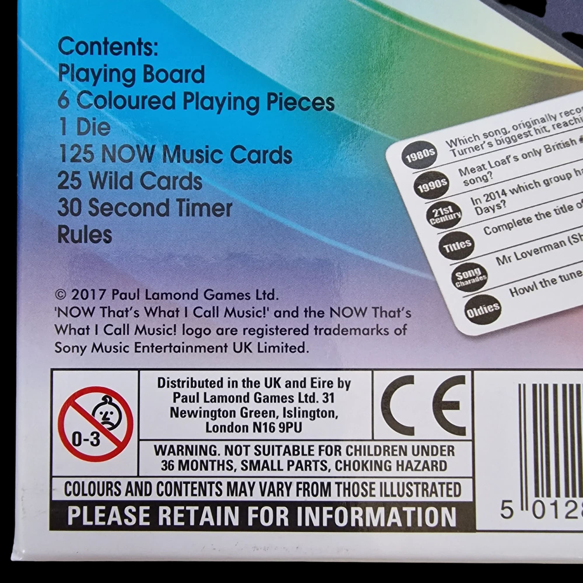 Boxed Now Thats What i Call Music Trivia Board Game - Games