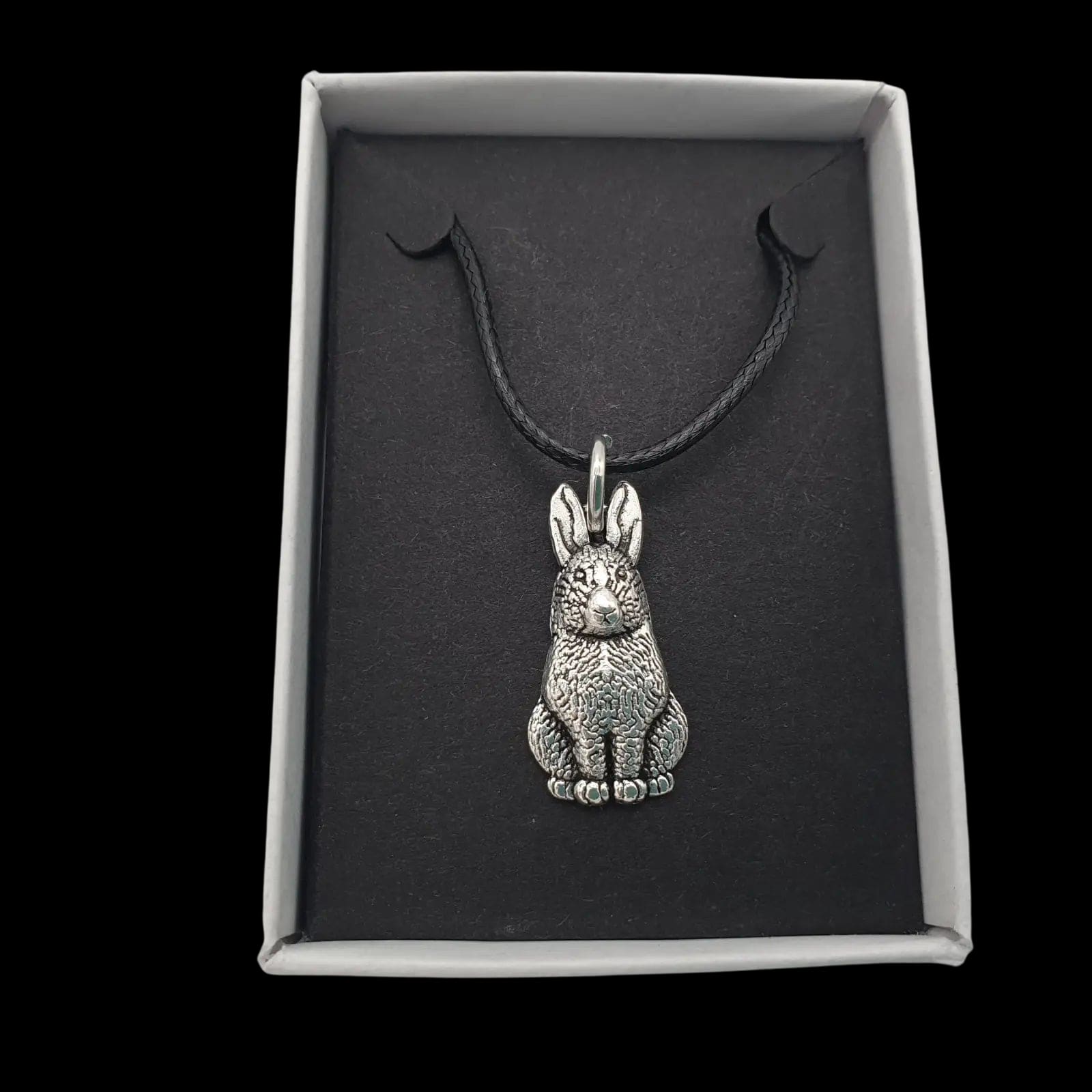 Bunny Rabbit Sitting Necklace 3d Pendant Charm Handmade