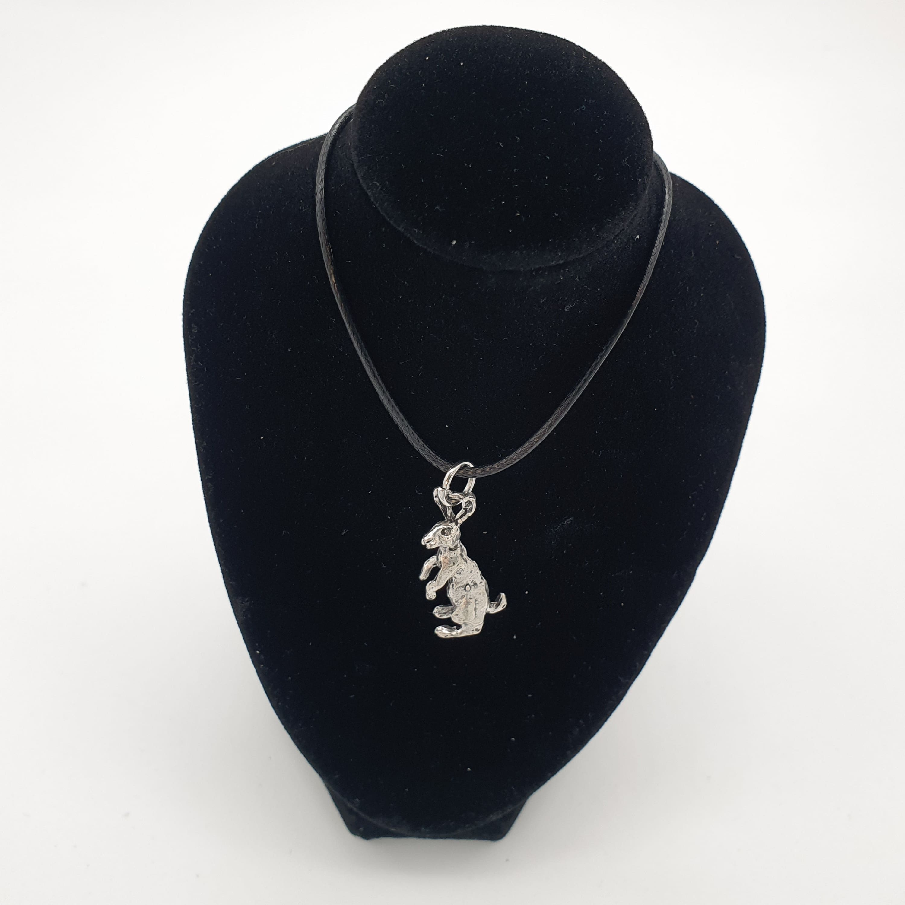 Bunny Rabbit Sitting Necklace 3d Pendant Charm Handmade