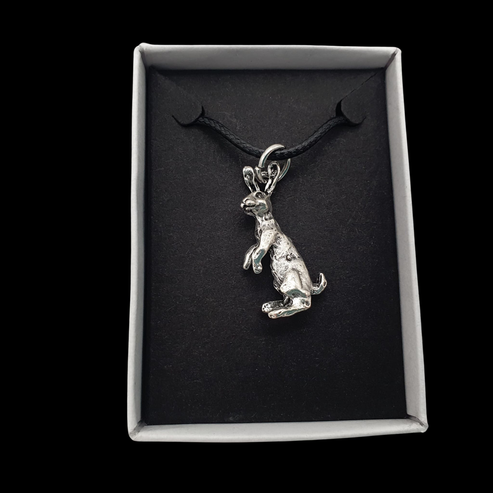 Bunny Rabbit Sitting Necklace 3d Pendant Charm Handmade