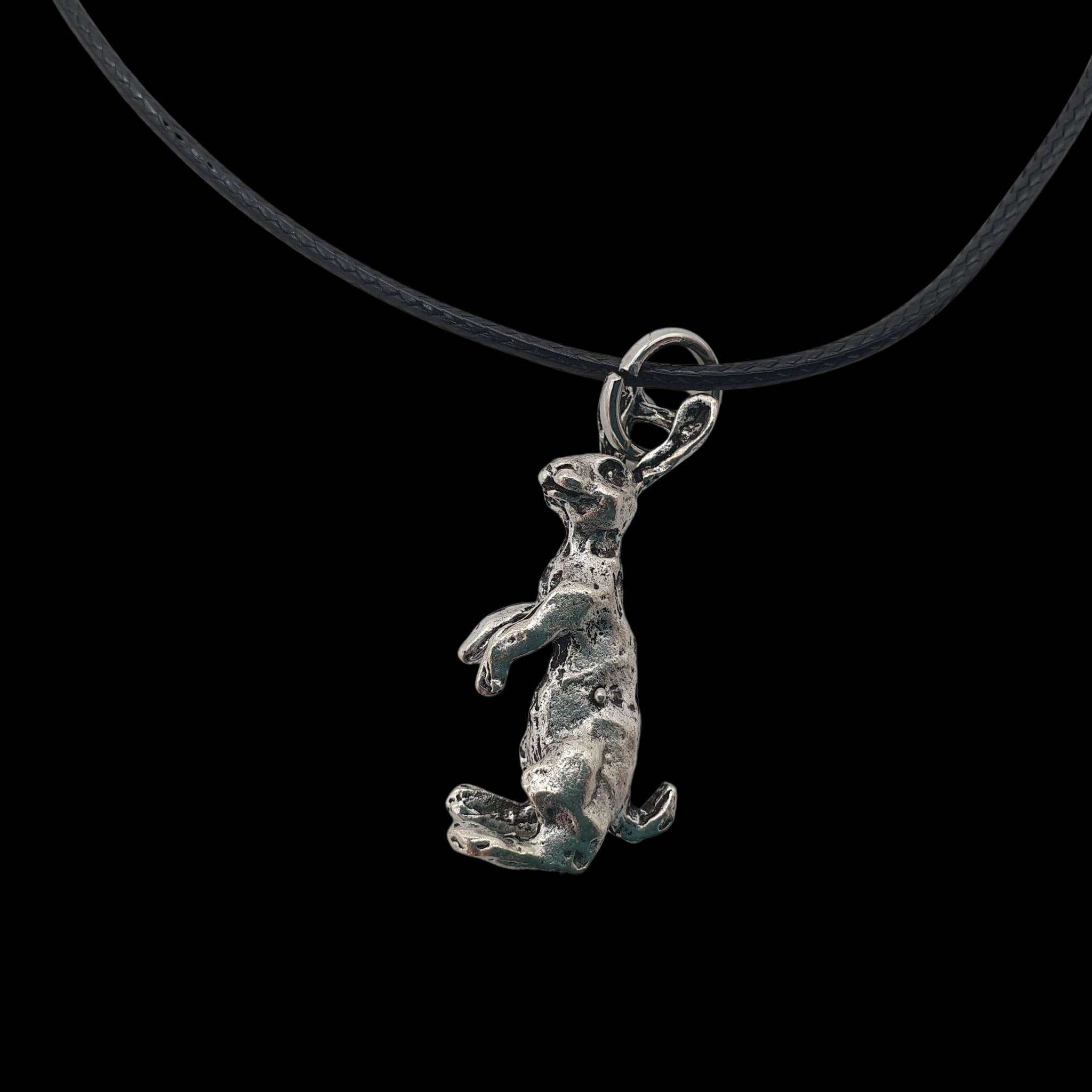 Bunny Rabbit Sitting Necklace 3d Pendant Charm Handmade