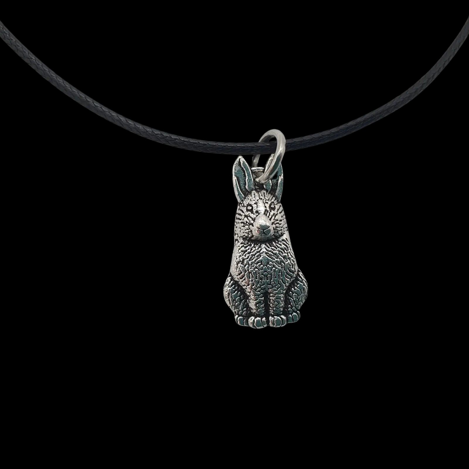 Bunny Rabbit Sitting Necklace 3d Pendant Charm Handmade