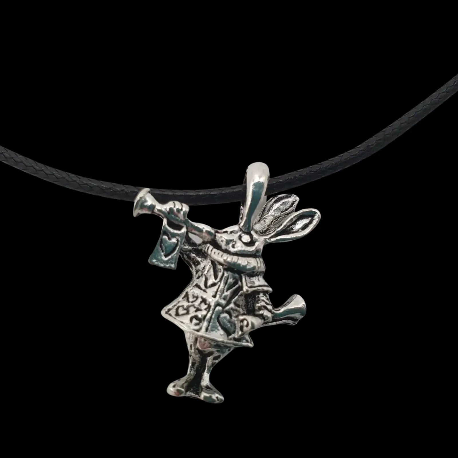 Bunny Rabbit Trumpet Necklace 3d Pendant Charm Handmade