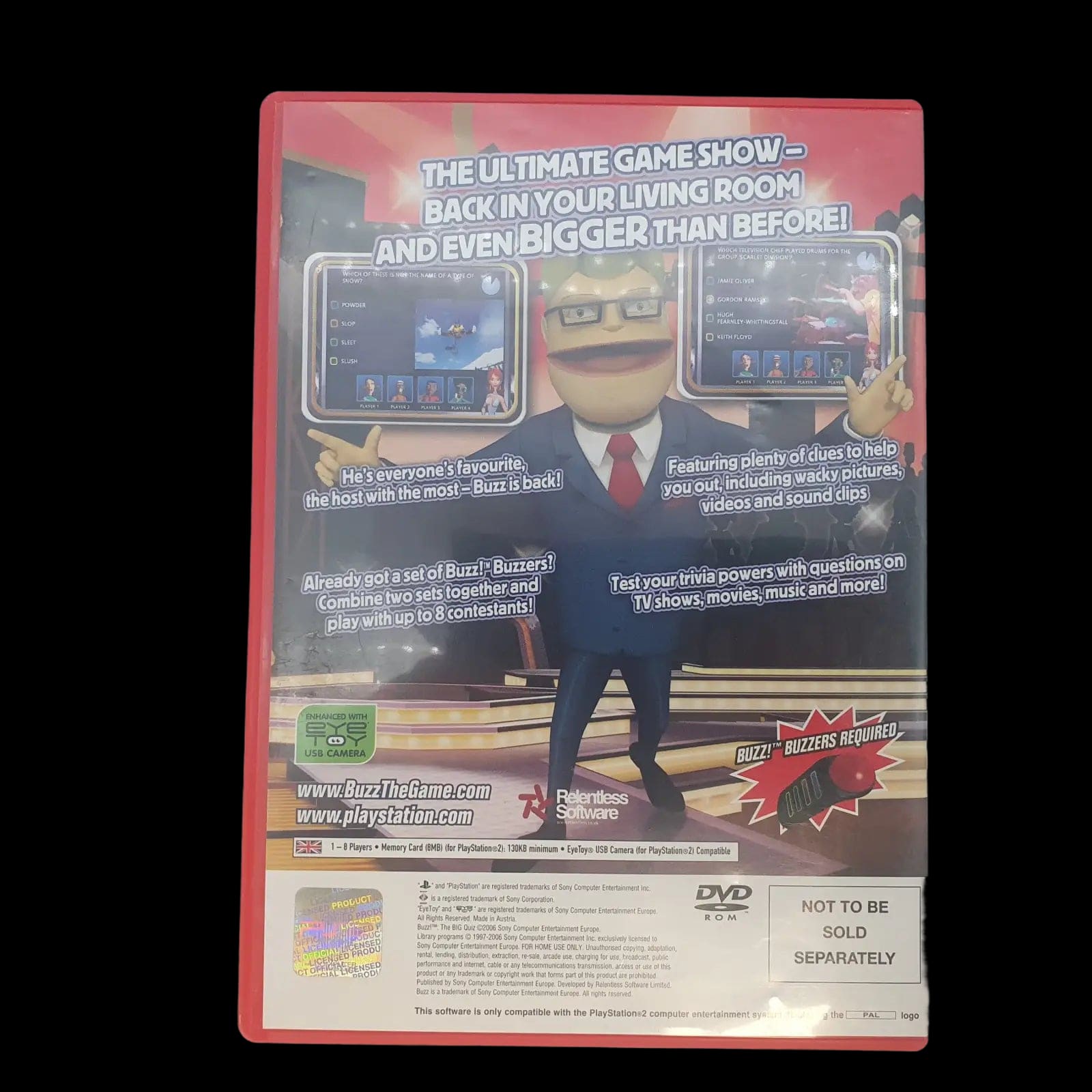 Buzz The Big Quiz Sony Playstation 2 Ps2 2006 Video Game