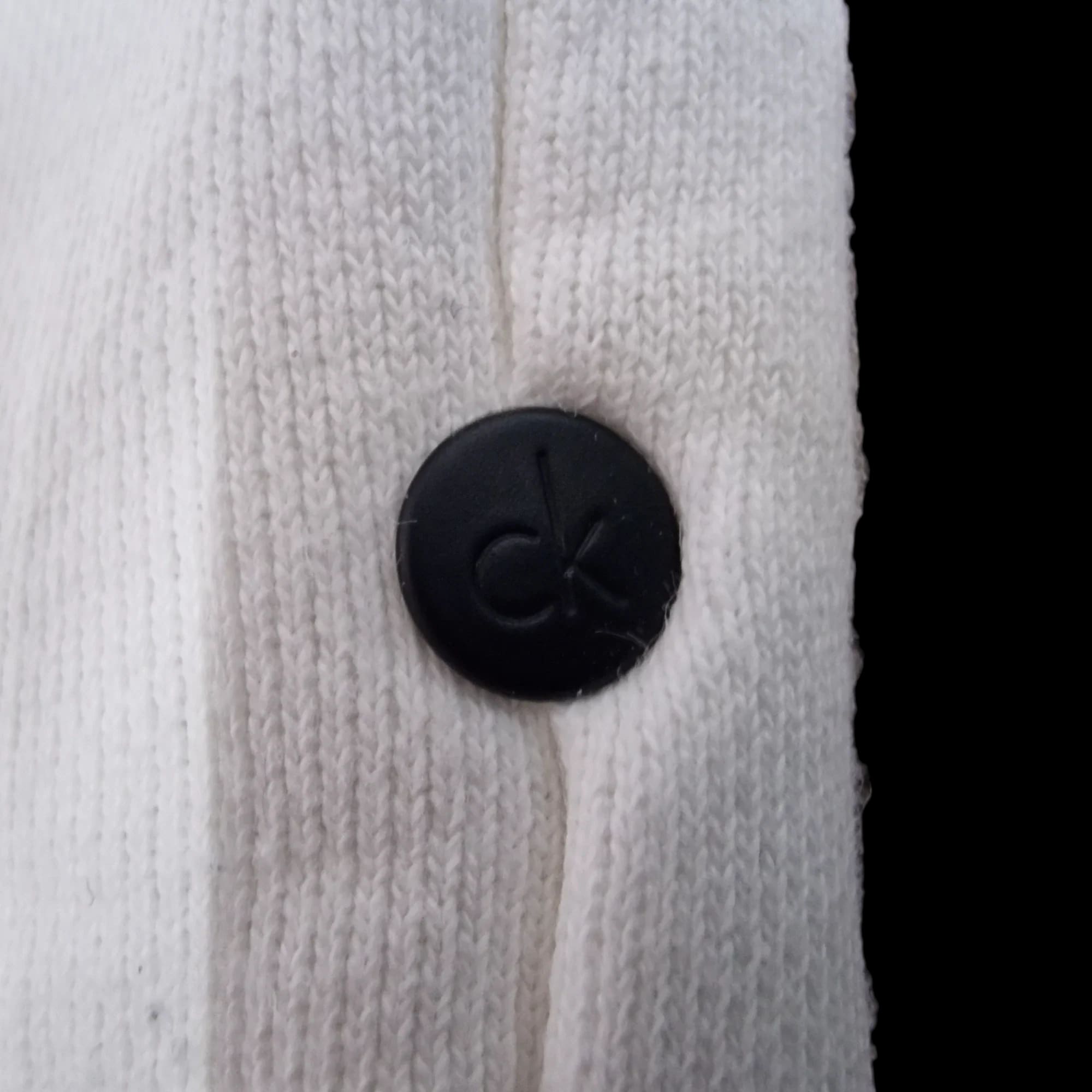 Calvin Klein Unisex White Crew Neck Jumper UK Small