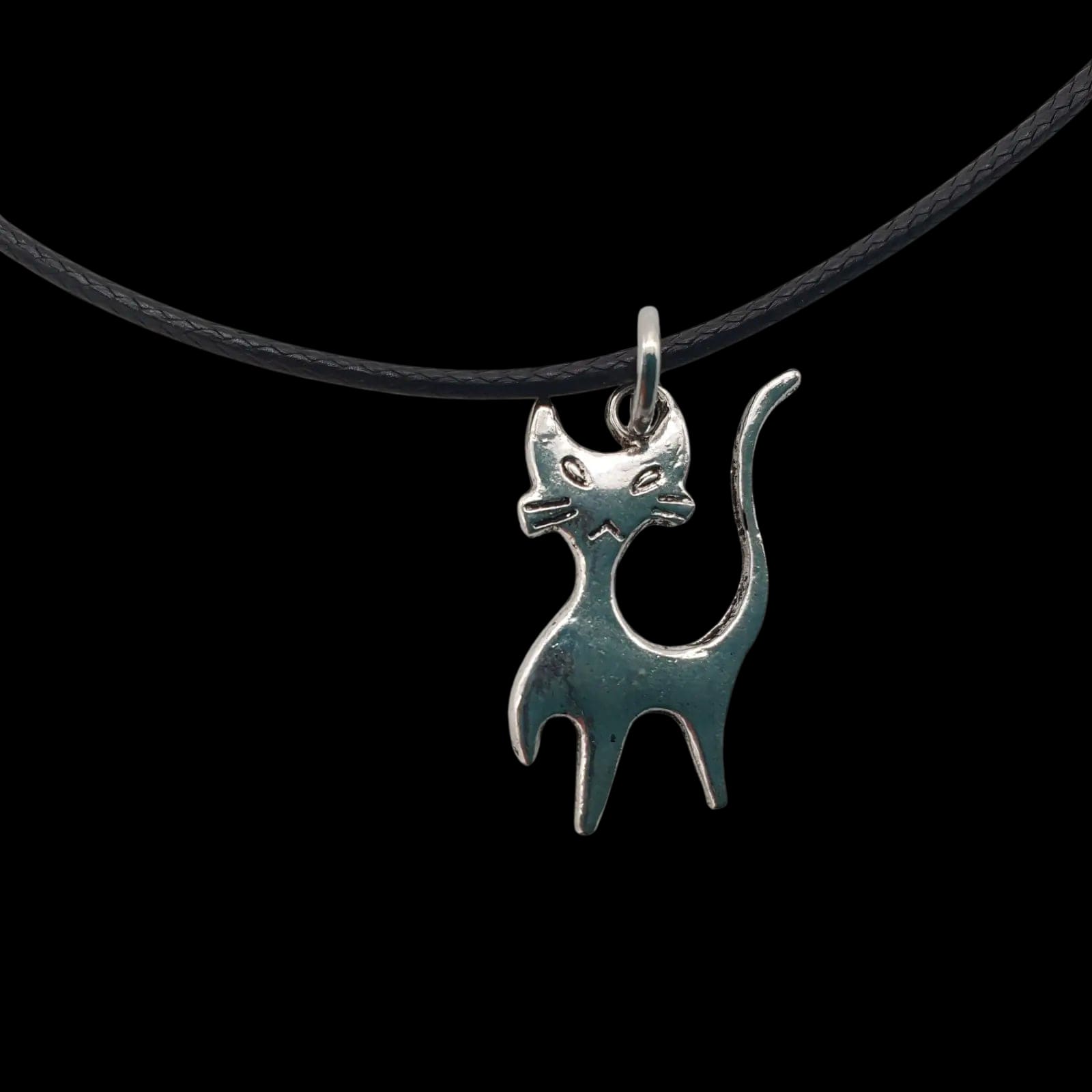 Cat Standing Necklace Pendant Charm Kitty Handmade Fashion