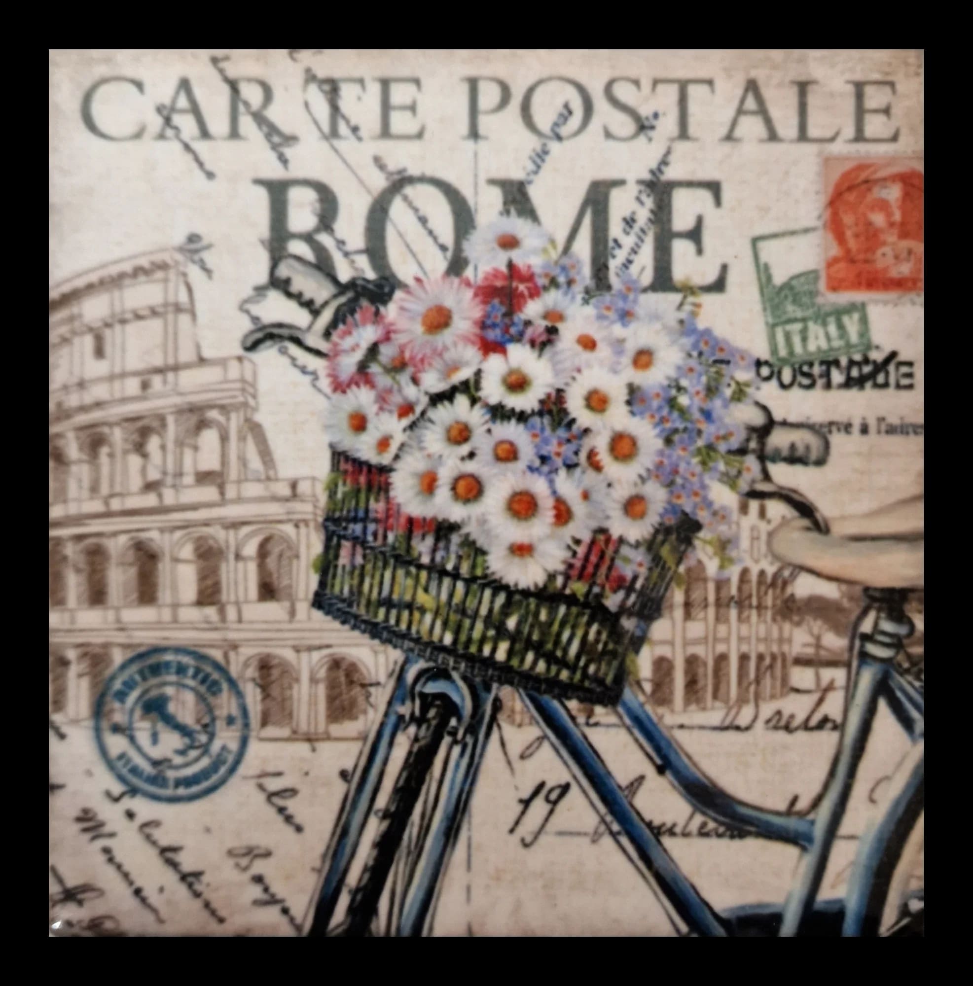 Ceramic Carte Postale Coasters - 6 - 2707