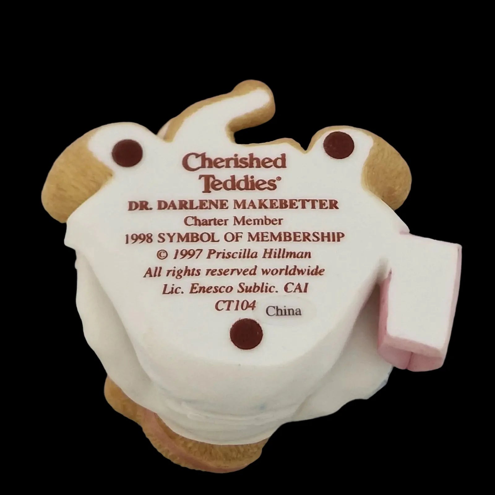 Cherished Teddies Dr Darlene Makebetter Ceramic Bear