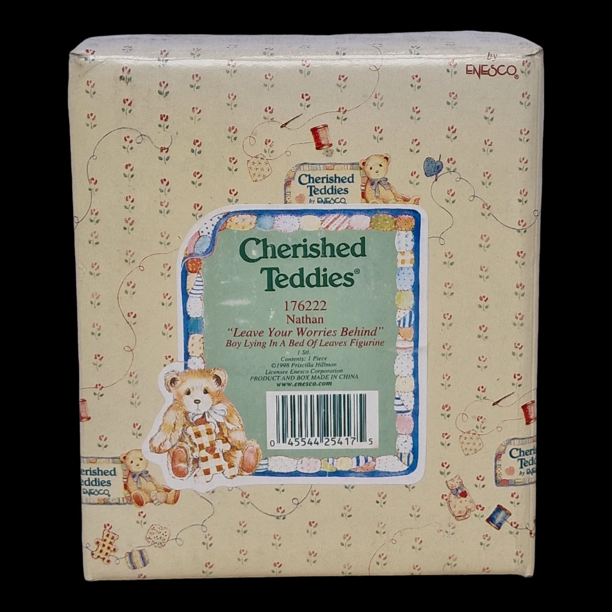 Cherished Teddies Nathan Leave Your Worries Behind Ceramic