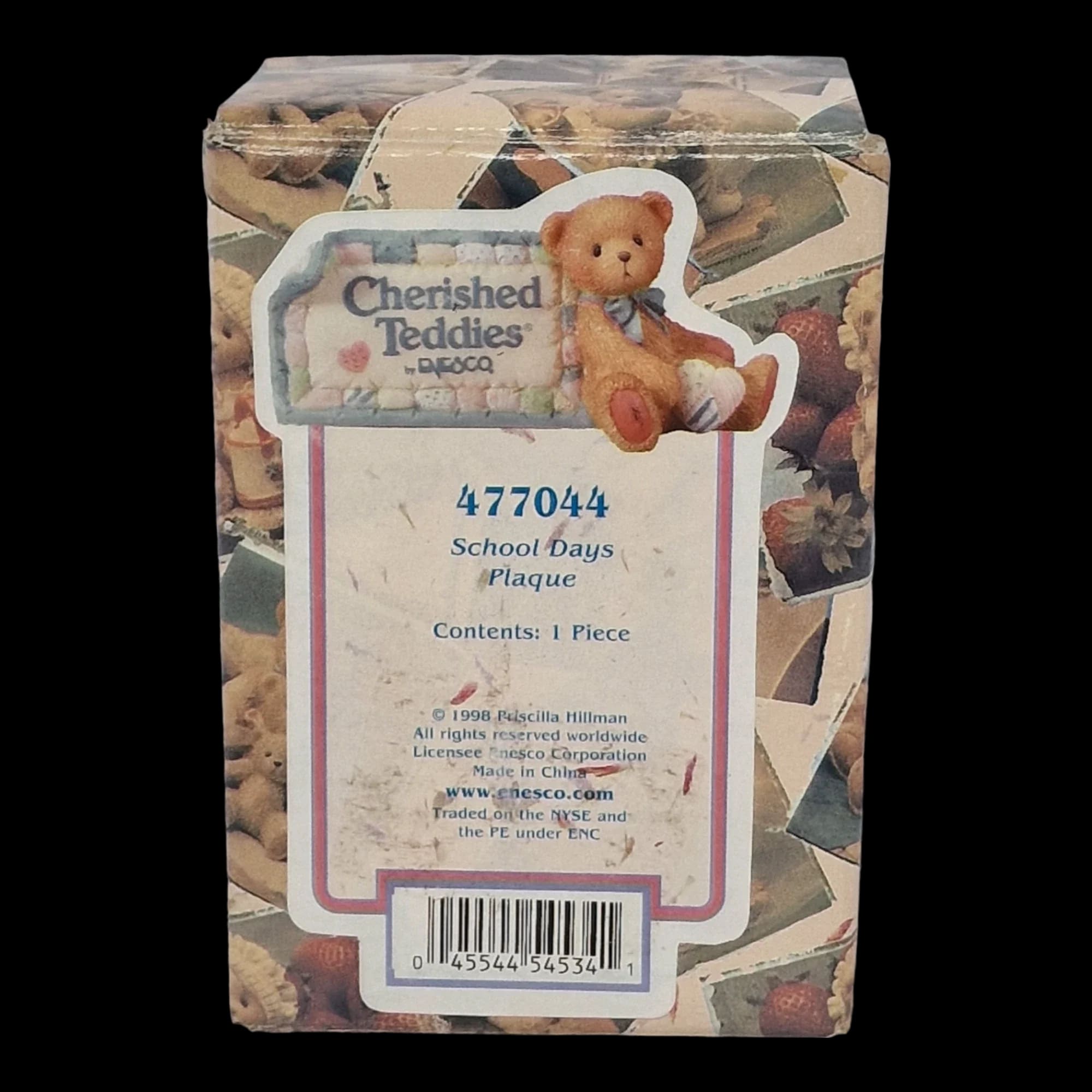 Cherished Teddies School Days Plaque Ceramic Bear - Bears