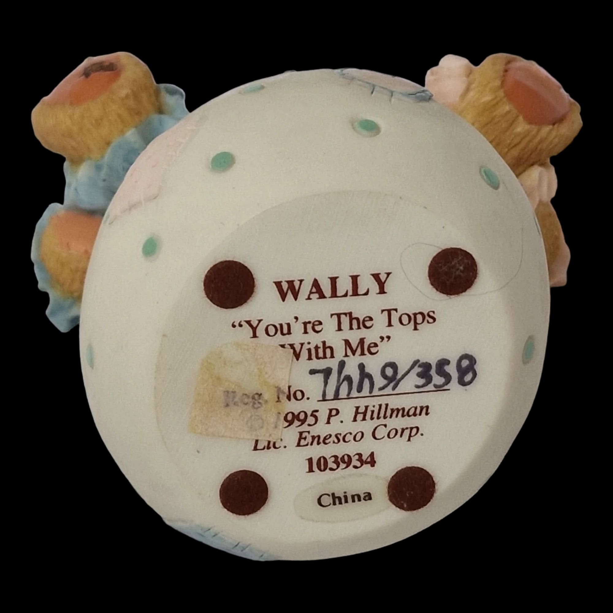 Cherished Teddies Wally Clown Ceramic Bear - Bears - 3
