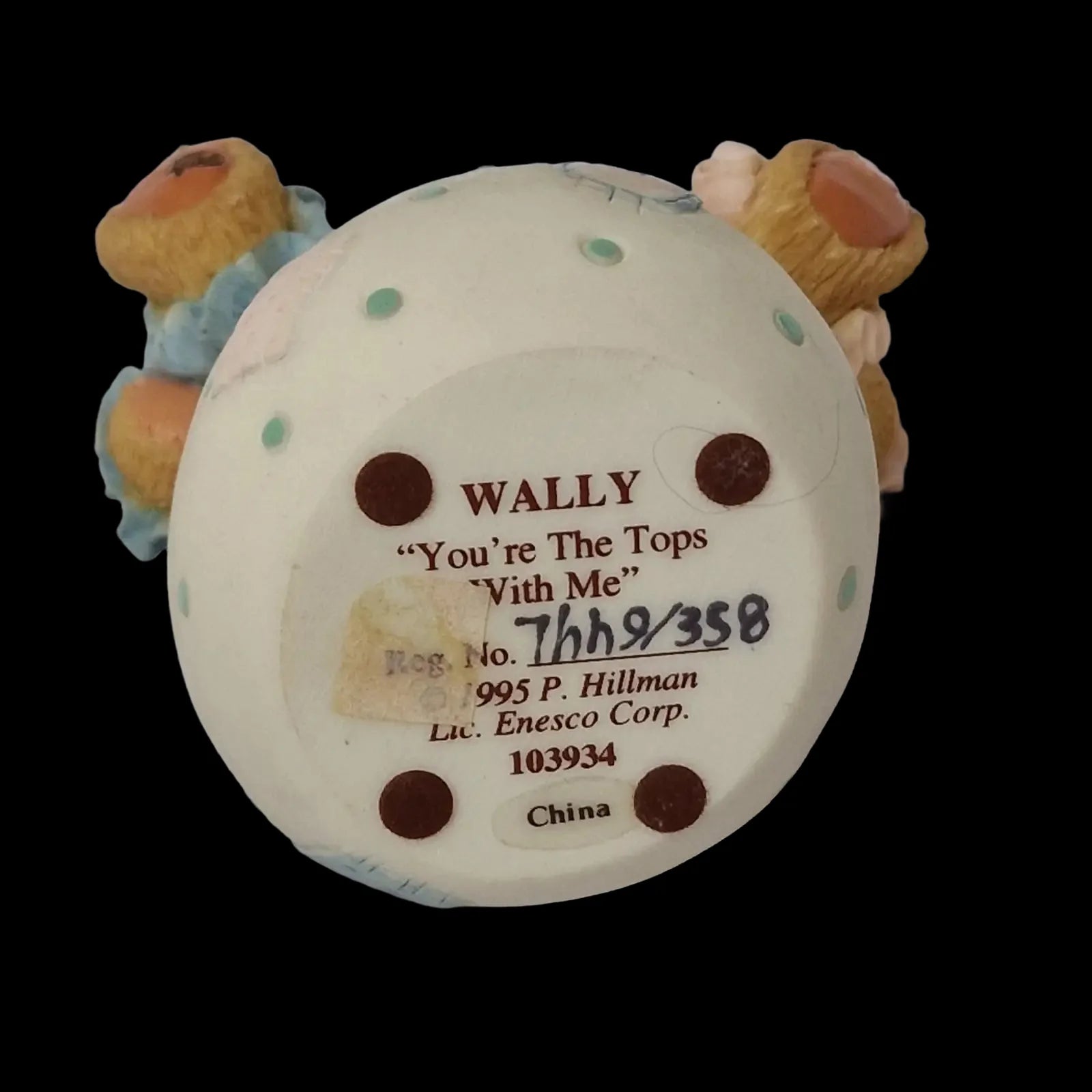 Cherished Teddies Wally Clown Ceramic Bear - Bears - 4