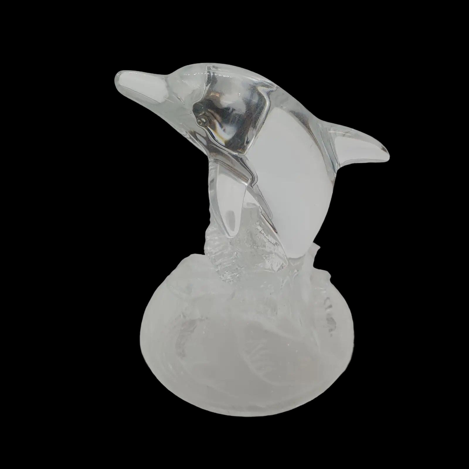 Clear Glass Dolphin Ornament Collectable Gift - Unbranded