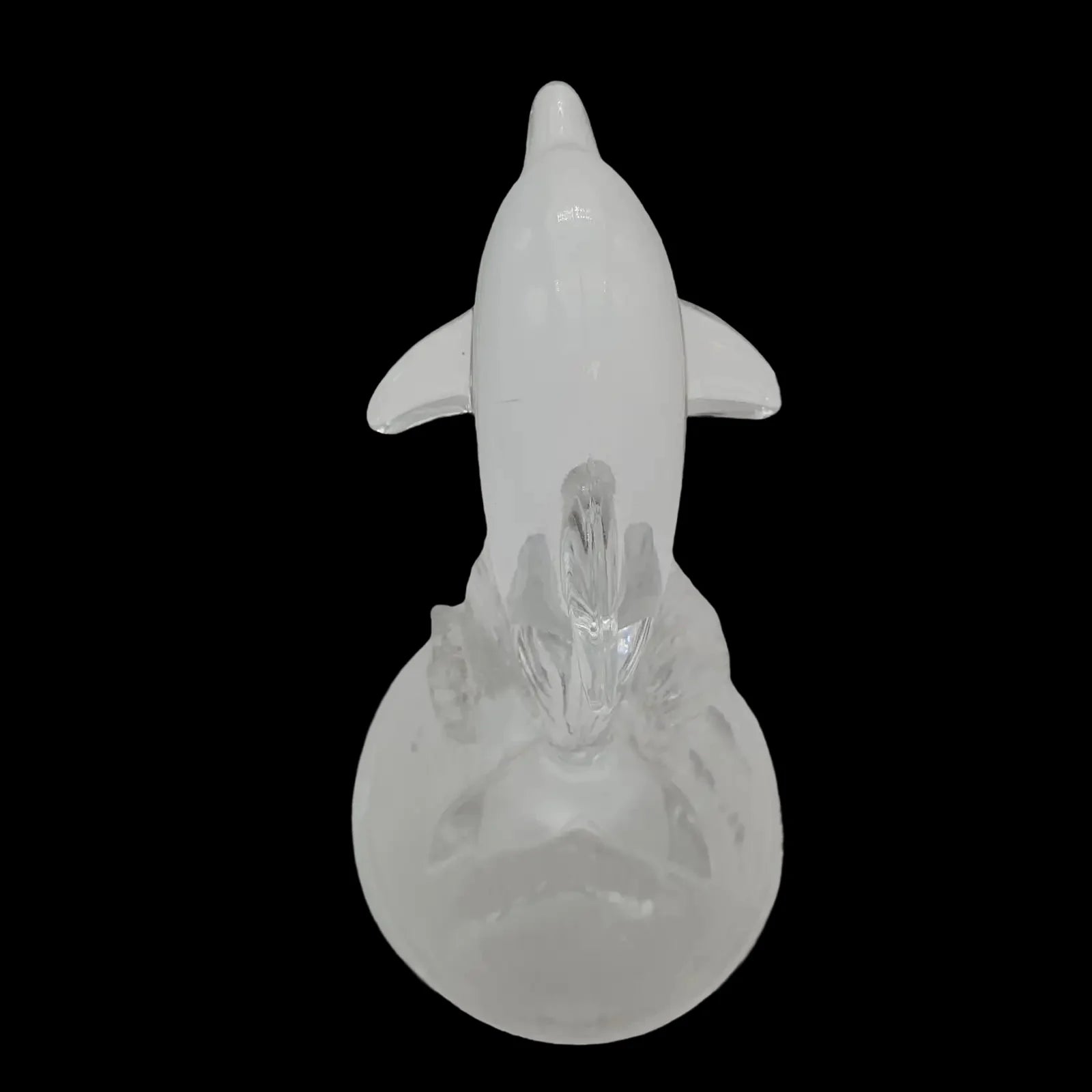 Clear Glass Dolphin Ornament Collectable Gift - Unbranded